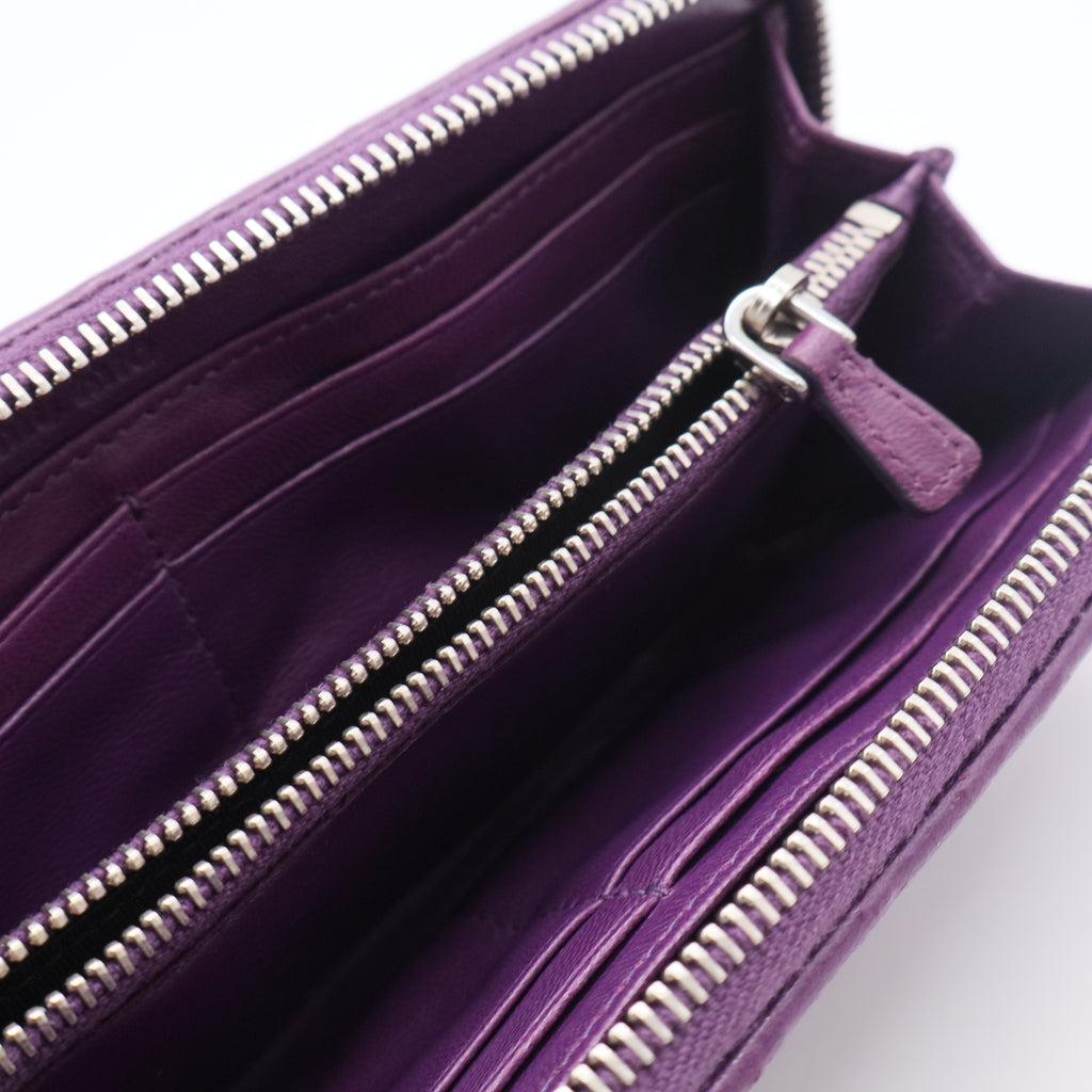 Continental Wallet Embellished Matelasse Leather