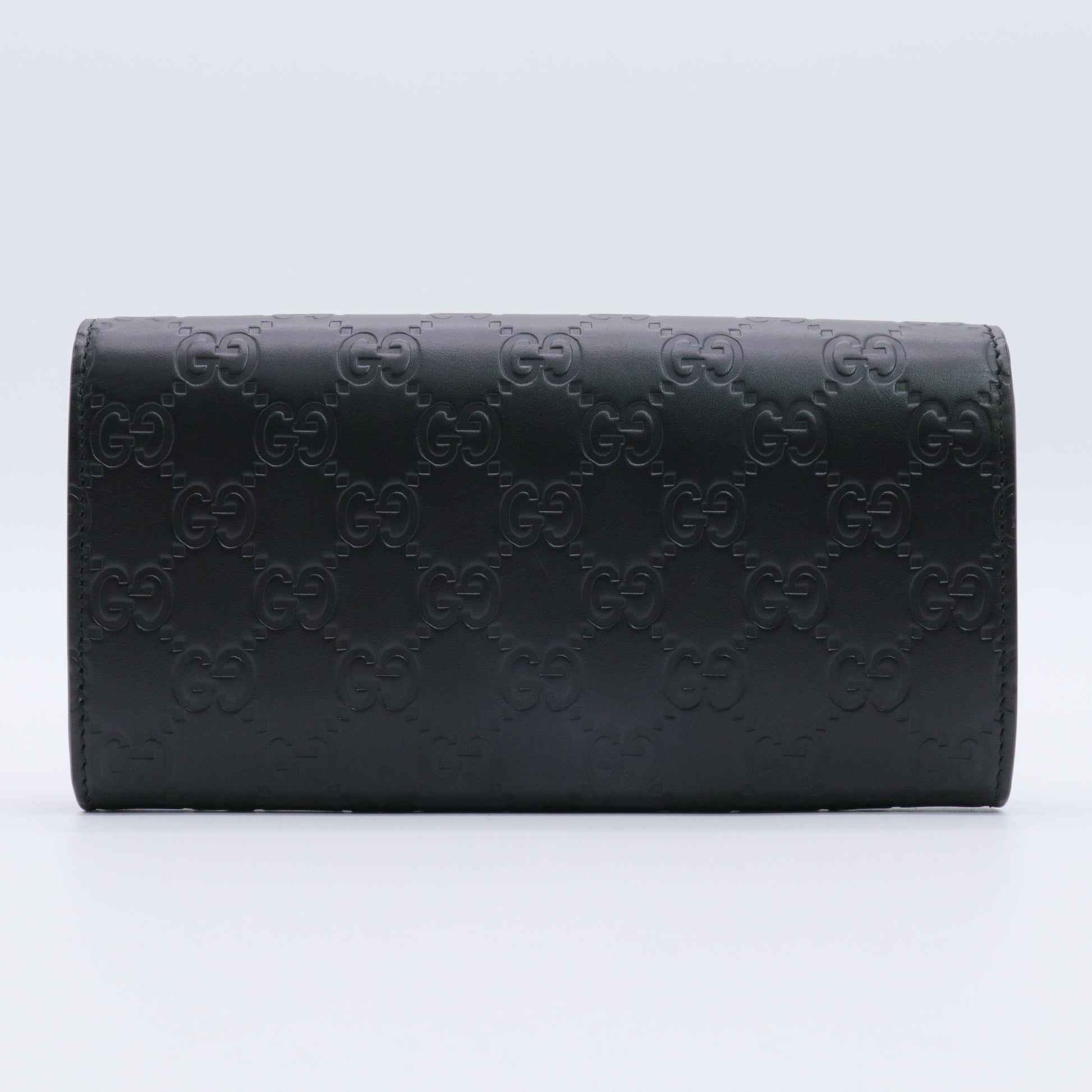 Guccissima Signature Bowy Continental Wallet Black twins