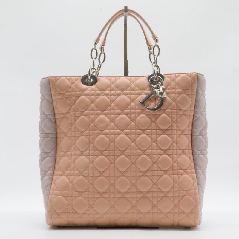 Lady Dior Soft Tote Cannage Quilt Lambskin Large