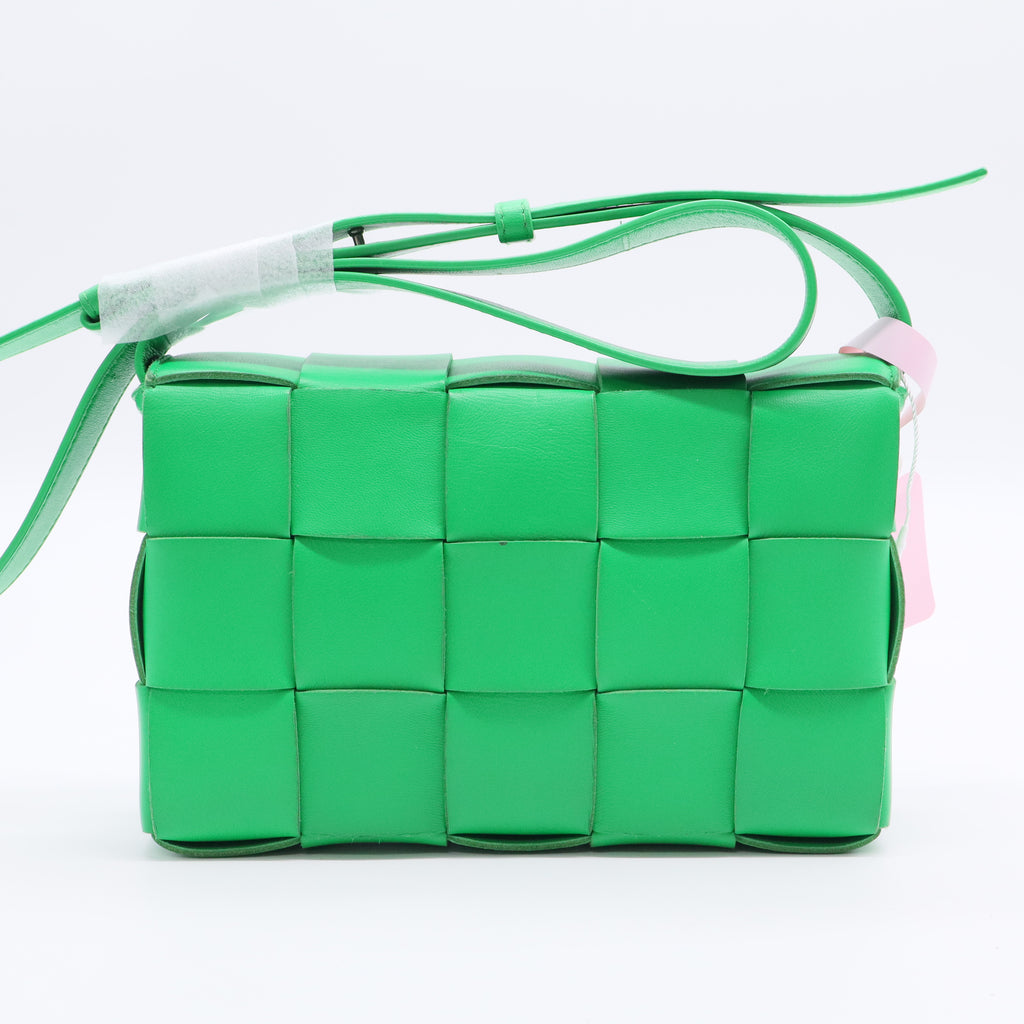 Lambskin Maxi Intrecciato Cassette Crossbody Bag Grass Twins LDJ2828