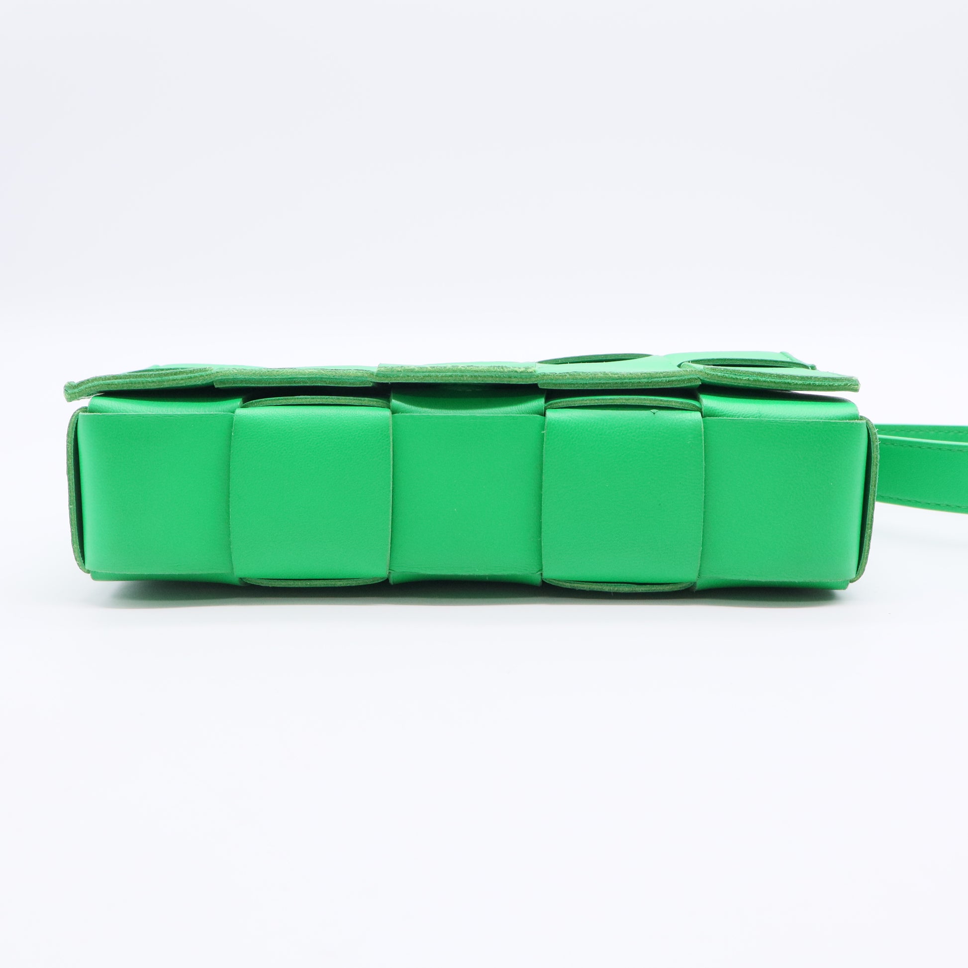 Lambskin Maxi Intrecciato Cassette Crossbody Bag Grass Twins LDJ2828