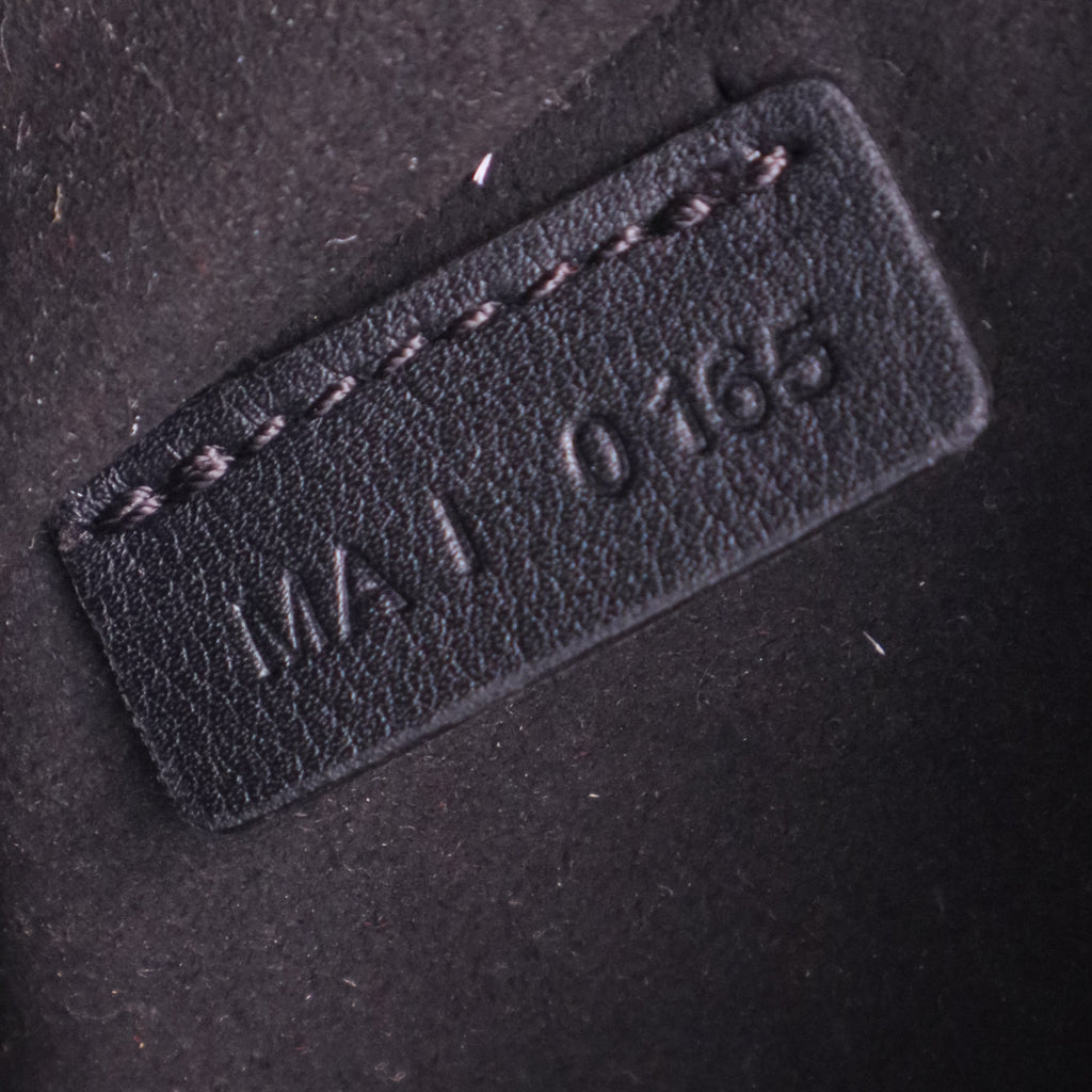 Black Leather Stud Couture Medium Shark Lock Satchel Bag twins