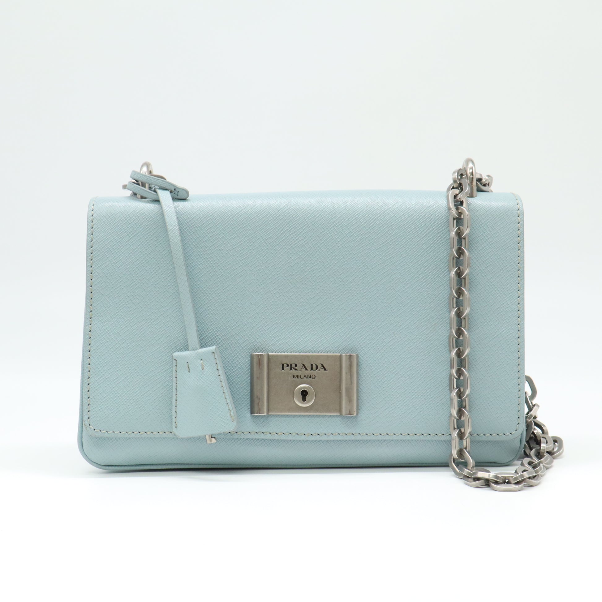 Saffiano Lux Chain Flap Bag B22418
