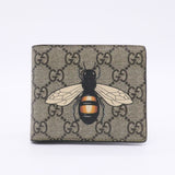 GG Supreme Monogram Bee Nice Bi-Fold Wallet