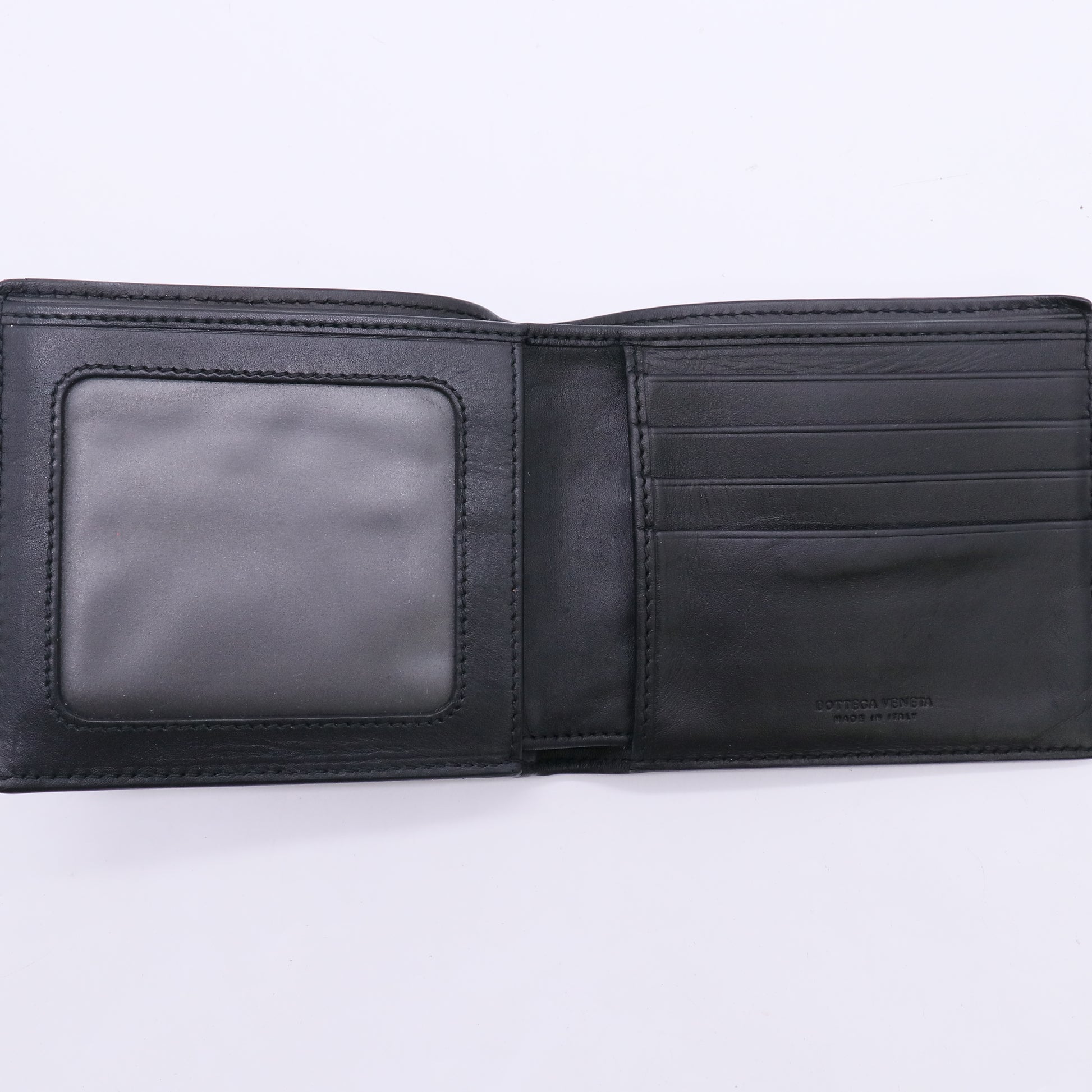 Nappa Intrecciato Bi-Fold Wallet Black W23031