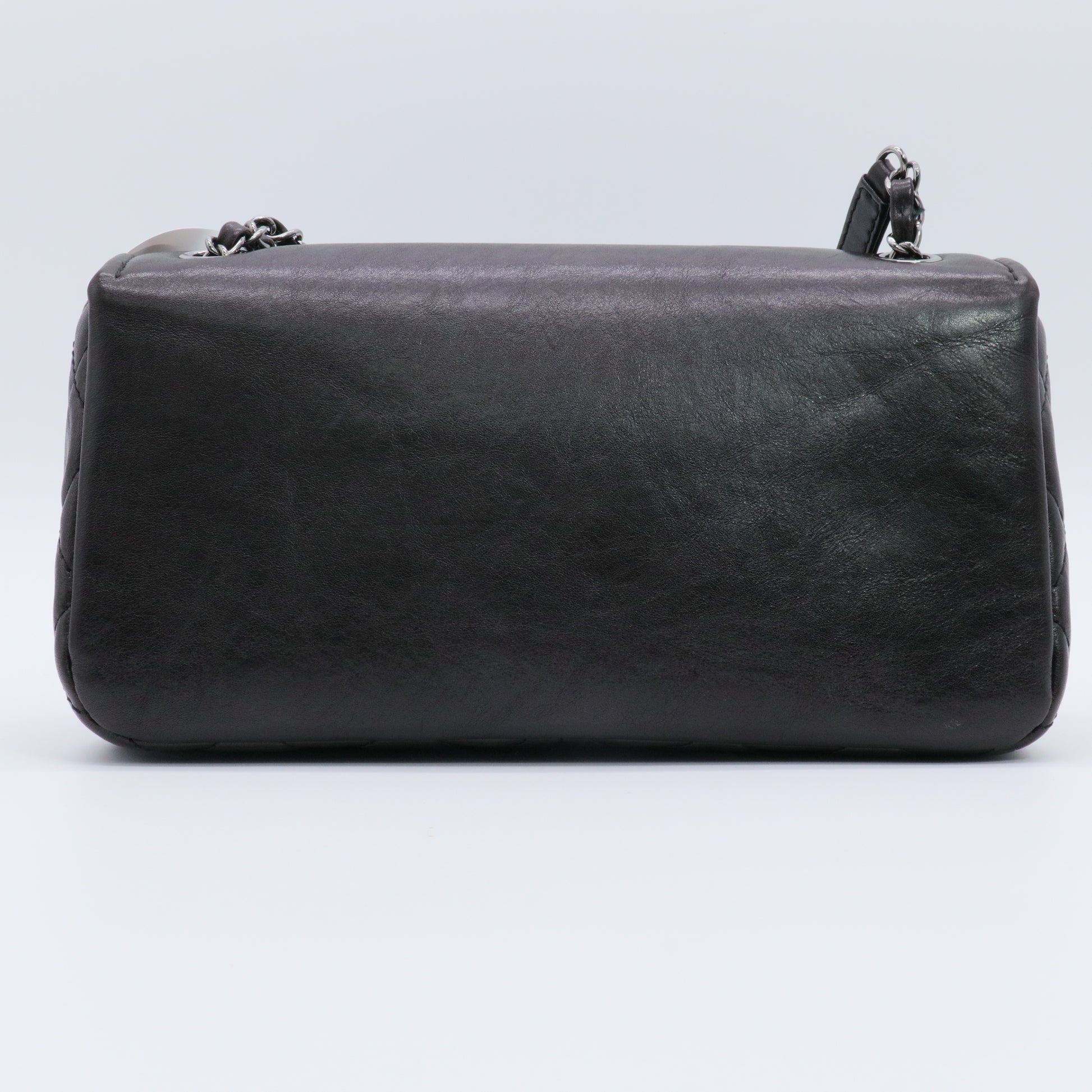 Calfskin Mini Flap Bag Dark Brown
