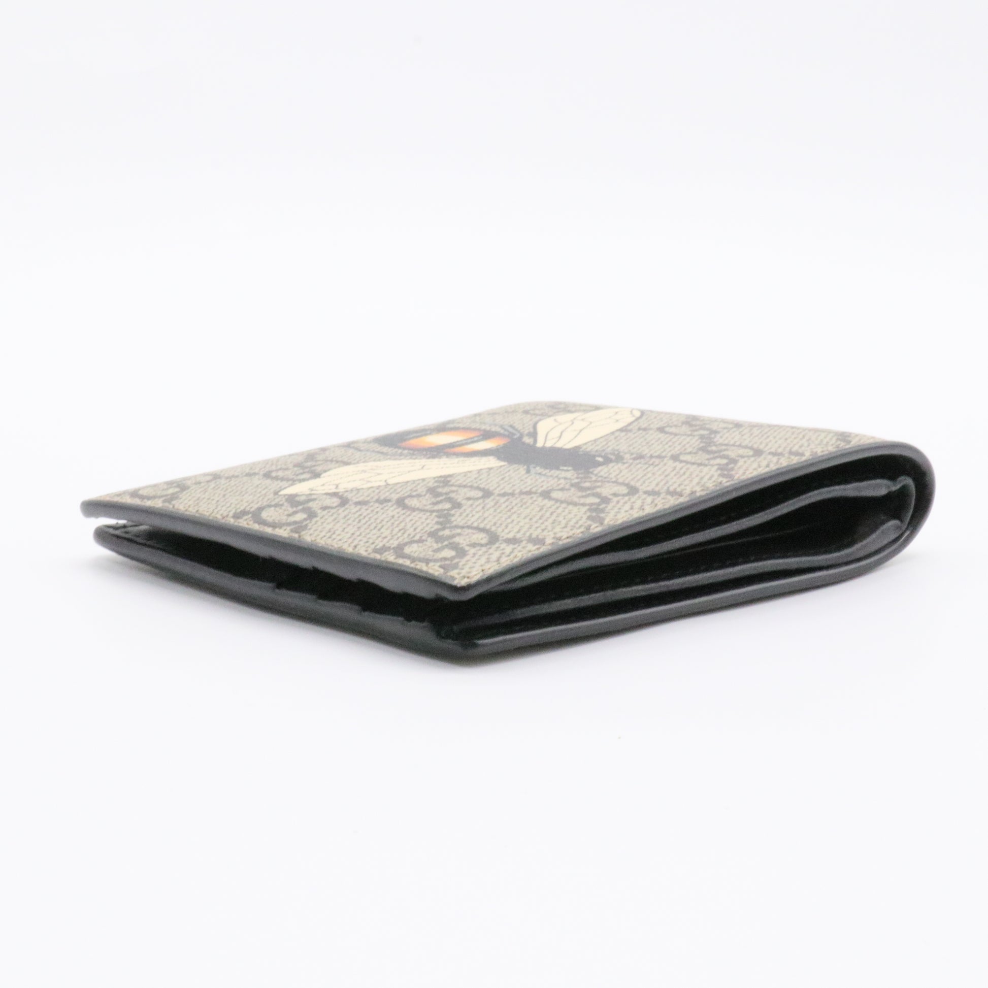 GG Supreme Monogram Bee Nice Bi-Fold Wallet
