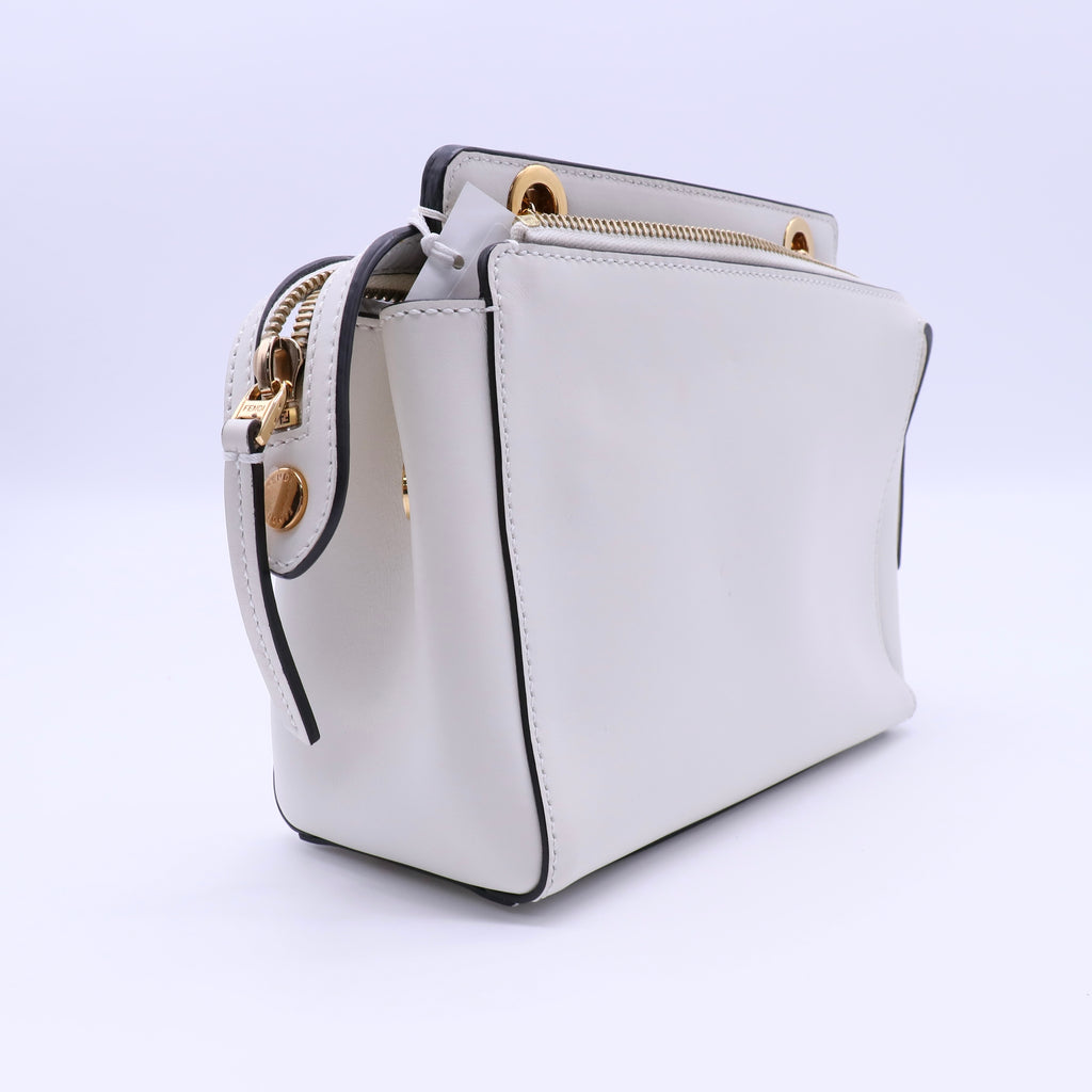 DotCom Click Top Handle Bag Leather with Whipstitch Detail Small Twins LDJ4082