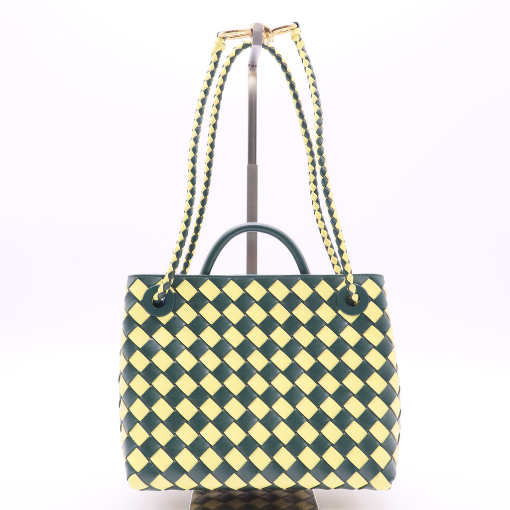 Nappa Bicolor Intrecciato Small Andiamo Bag twins