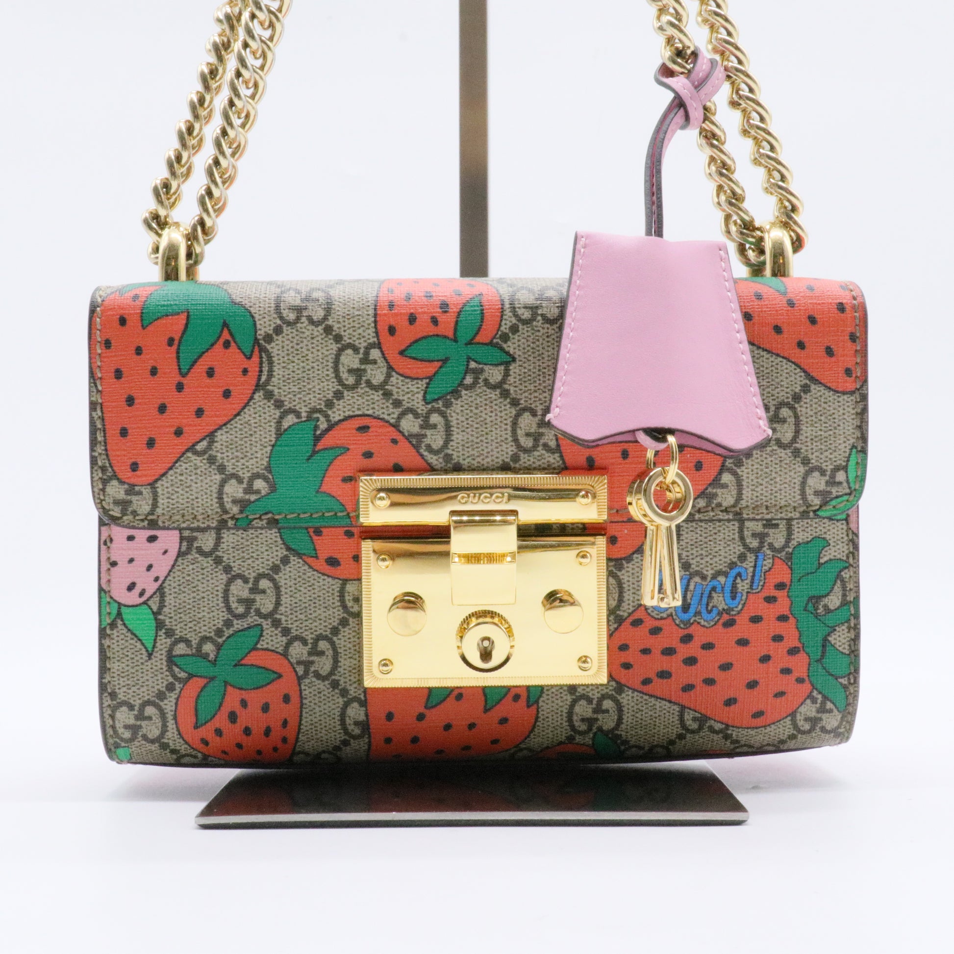 Padlock Shoulder Bag Printed GG Coated Canvas Small