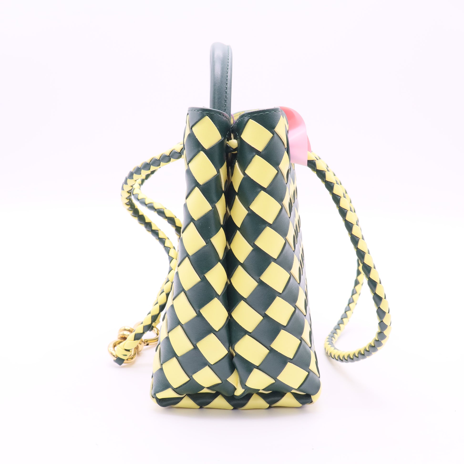 Nappa Bicolor Intrecciato Small Andiamo Bag twins