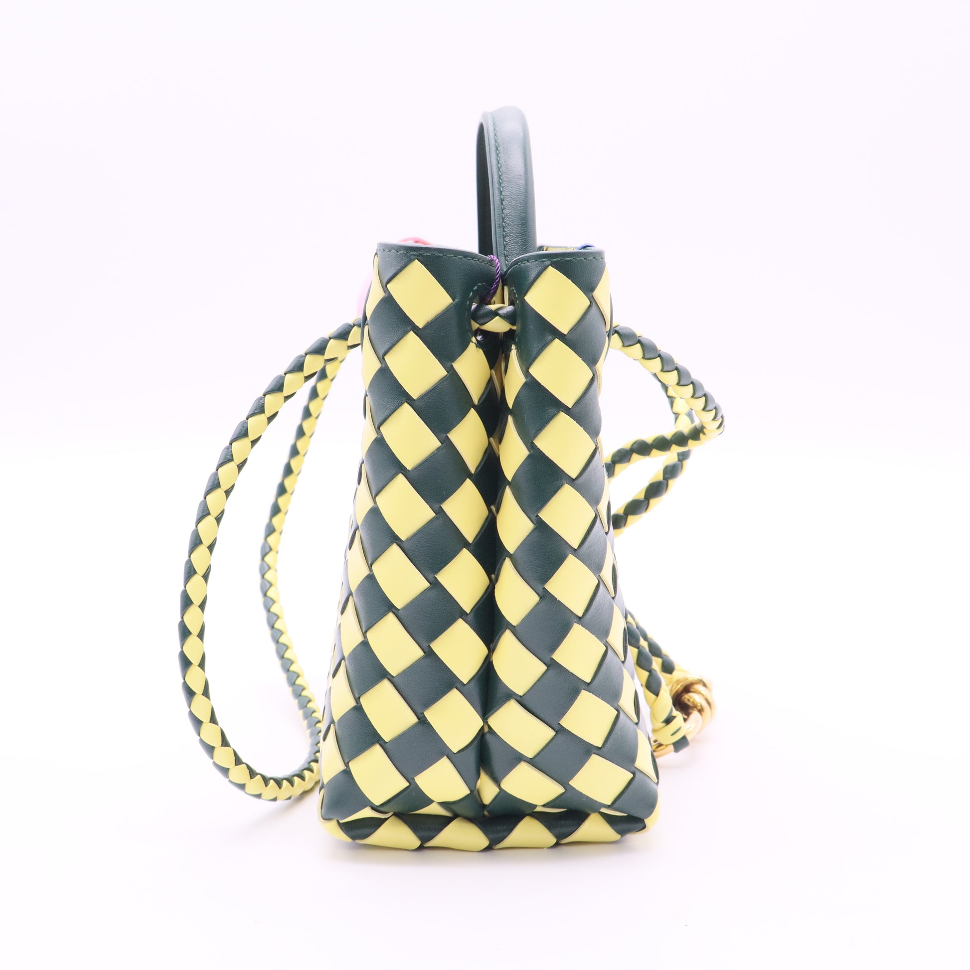 Nappa Bicolor Intrecciato Small Andiamo Bag twins