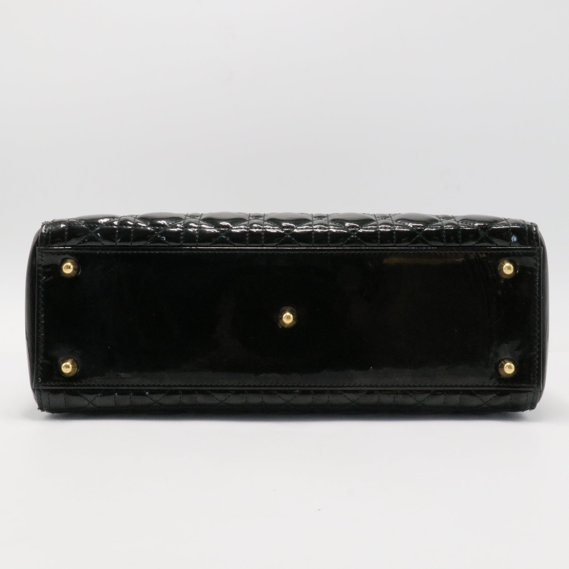 Vintage Lady Dior Bag Cannage Quilt Patent Large