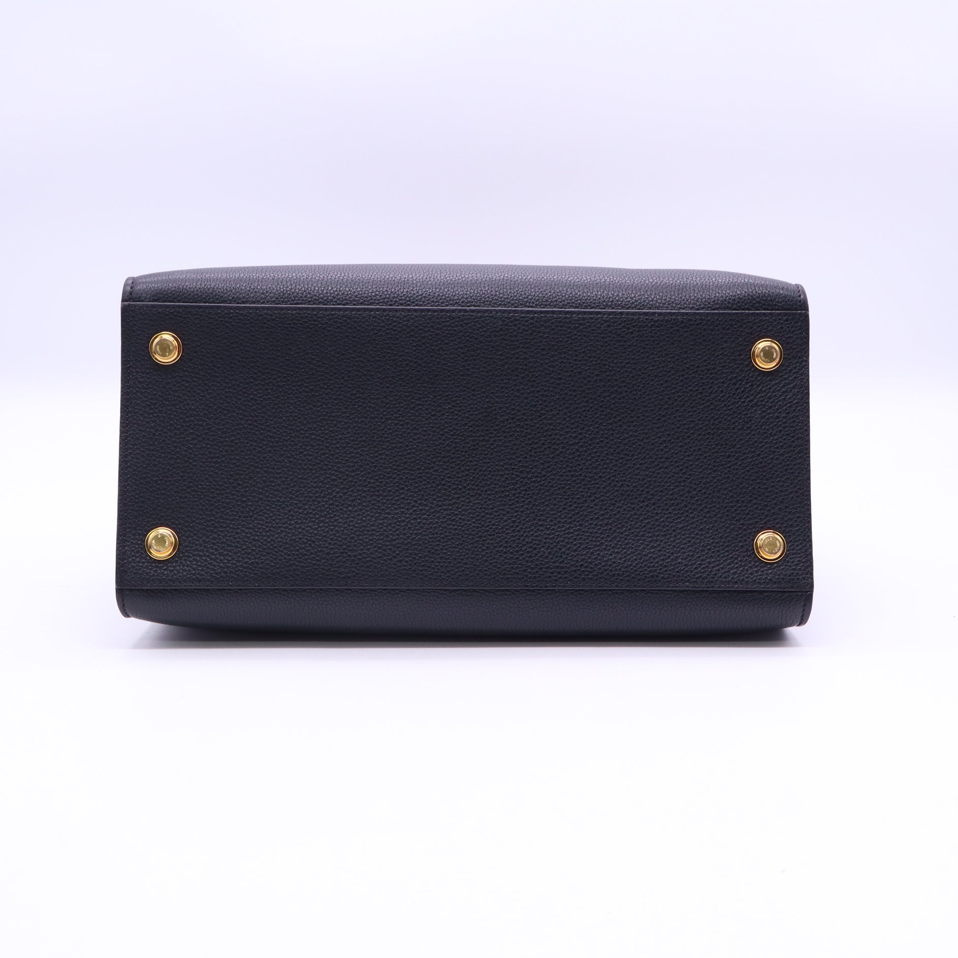 Black Leather City Steamer MM Bag Twins LDJ3636
