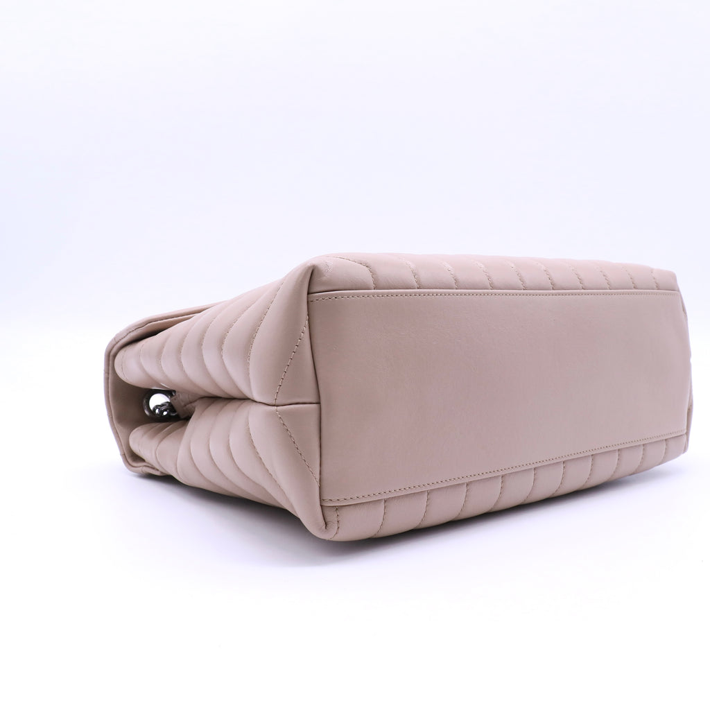 Saint Laurent Calfskin Y Quilted Monogram Toy Loulou Crossbody Bag Marble Pink Twins B22218 (2)