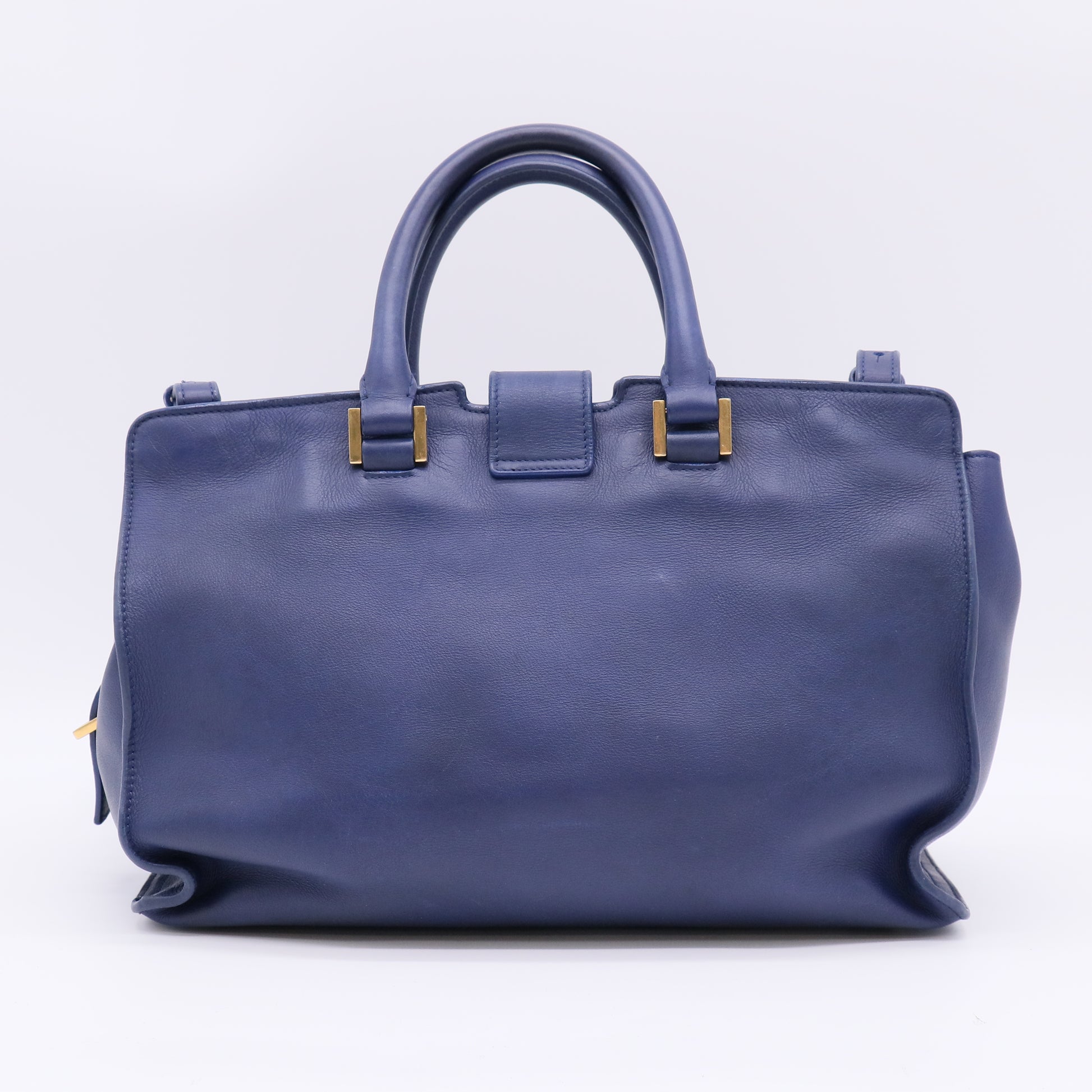 Saint Laurent Calfskin Medium Classic Y Cabas Navy twins B23178