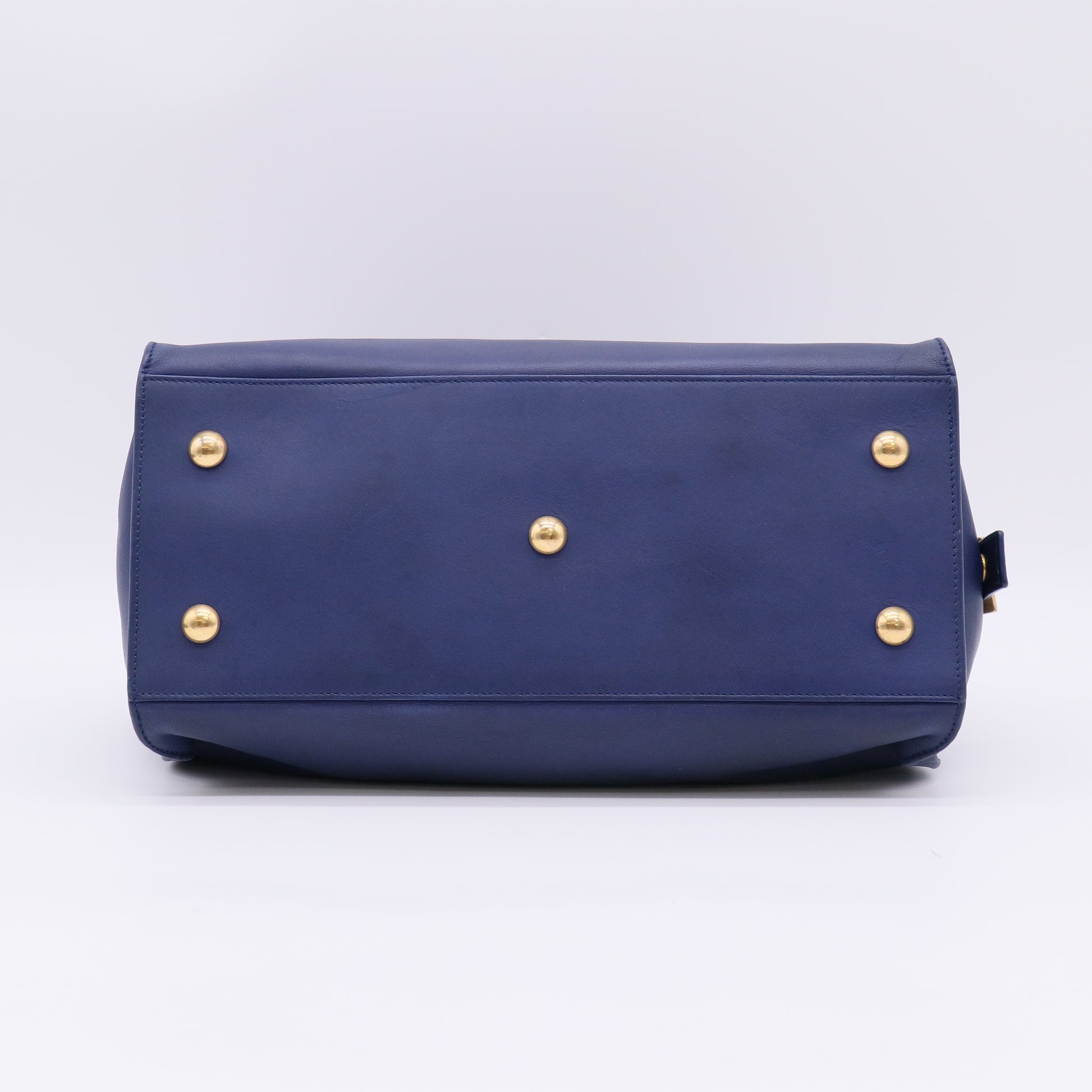 Saint Laurent Calfskin Medium Classic Y Cabas Navy twins B23178