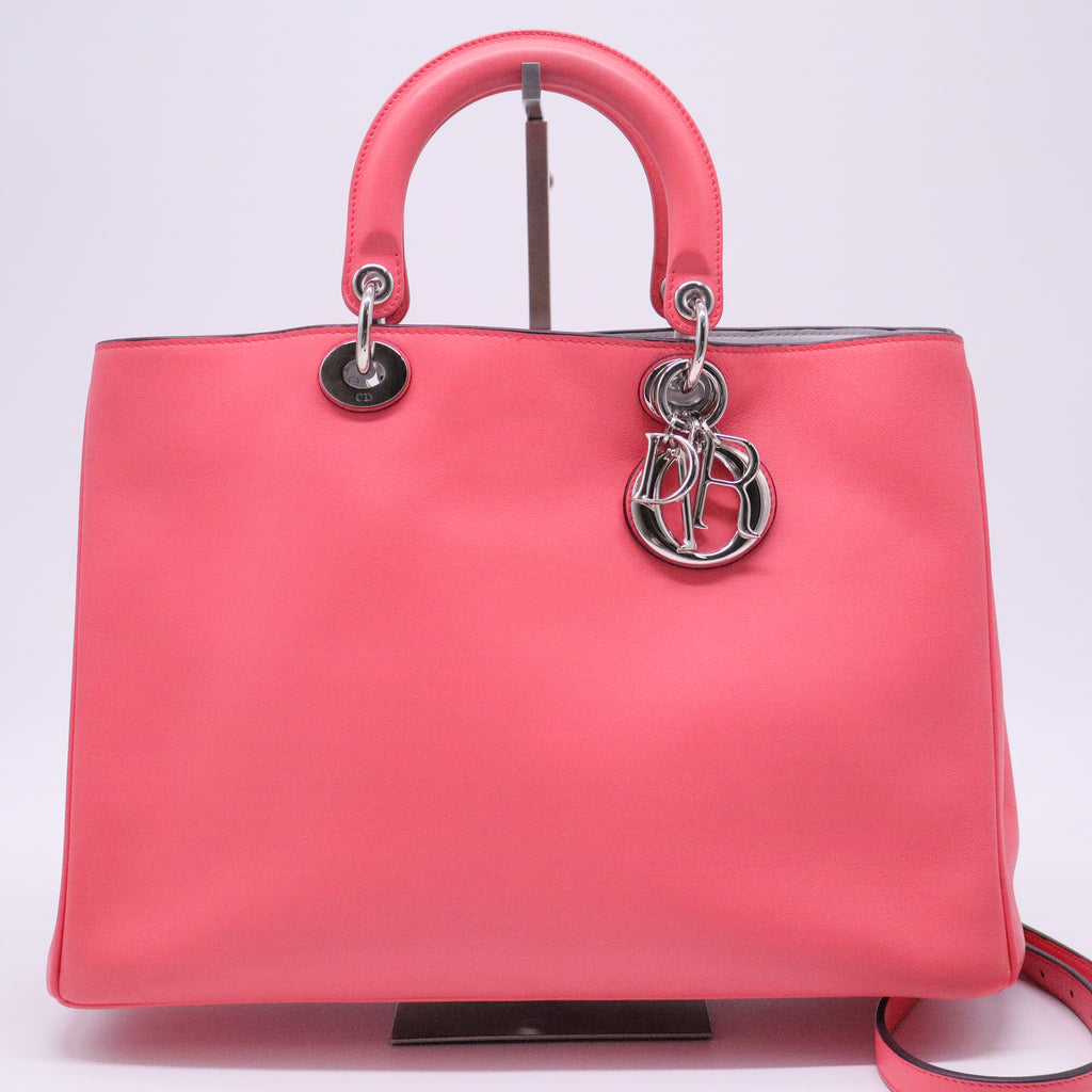 Smooth Calfskin Large Diorissimo Tote Light Coral