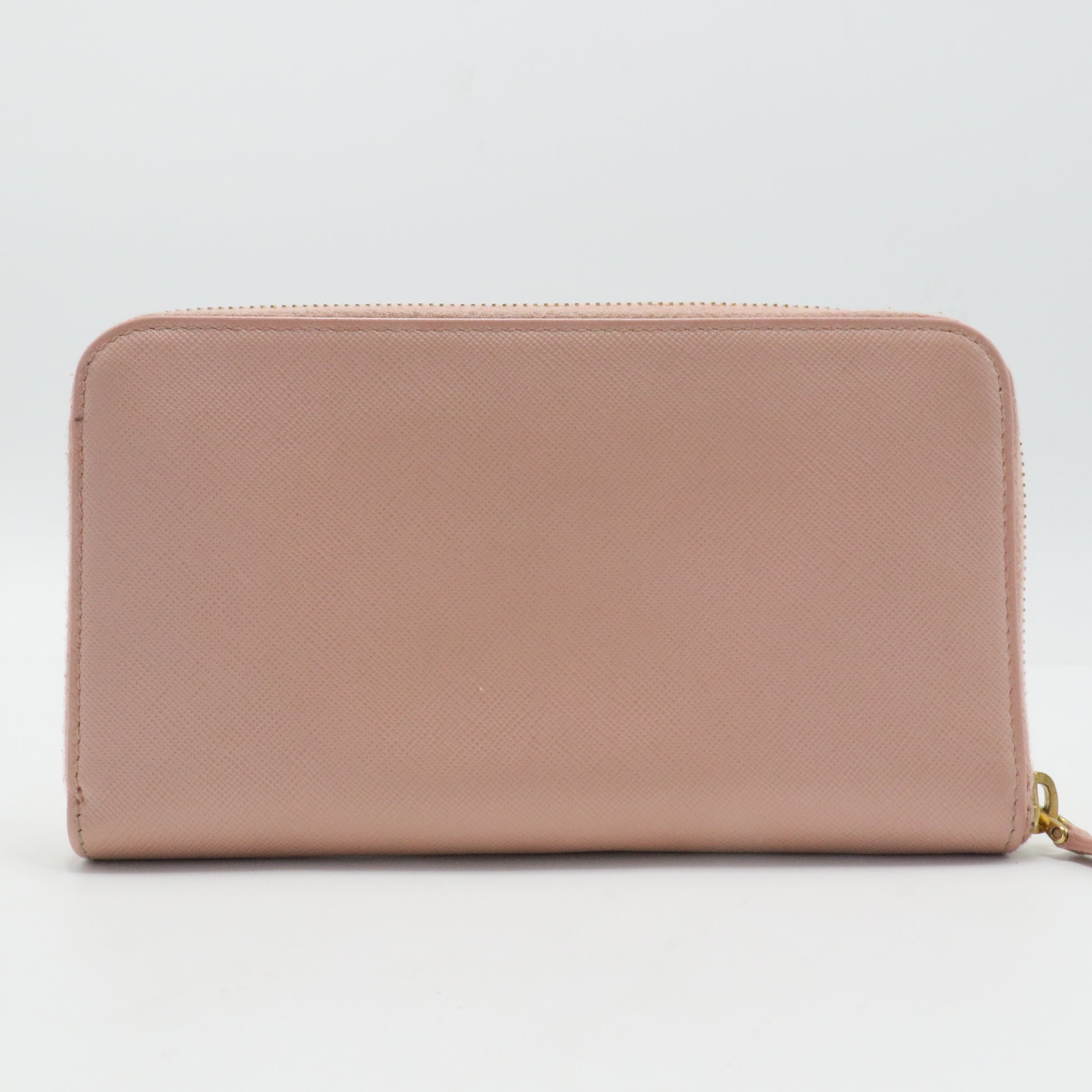 Saffiano Vernice Fiocco Bow Zip Around Wallet Orchidea