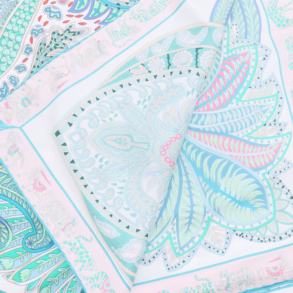 Hermes 'Le Jardin De La Maharani' Scarf Twins LDJ2851