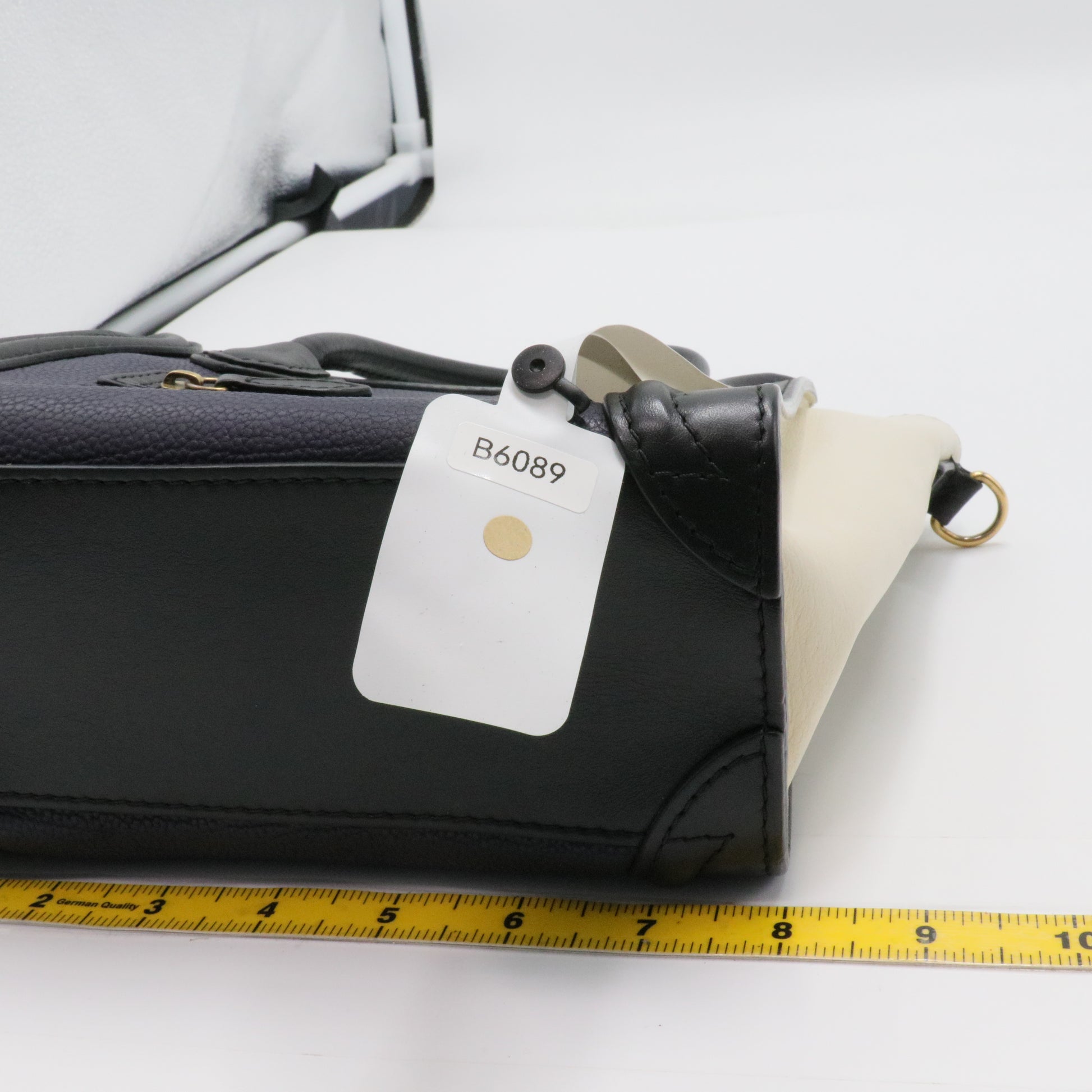 Bicolor Luggage Bag Canvas and Leather Mini
