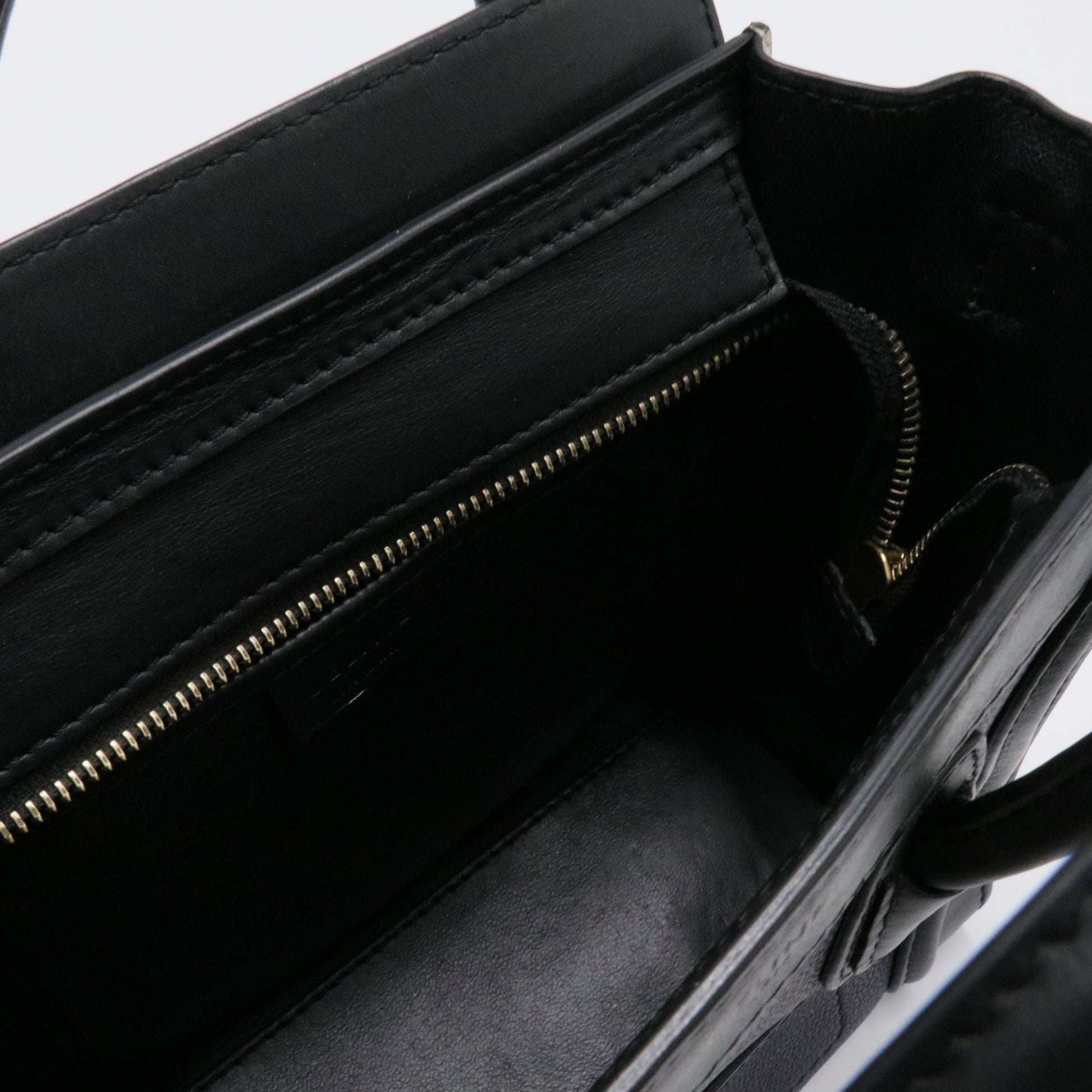 Bicolor Luggage Bag Canvas and Leather Mini