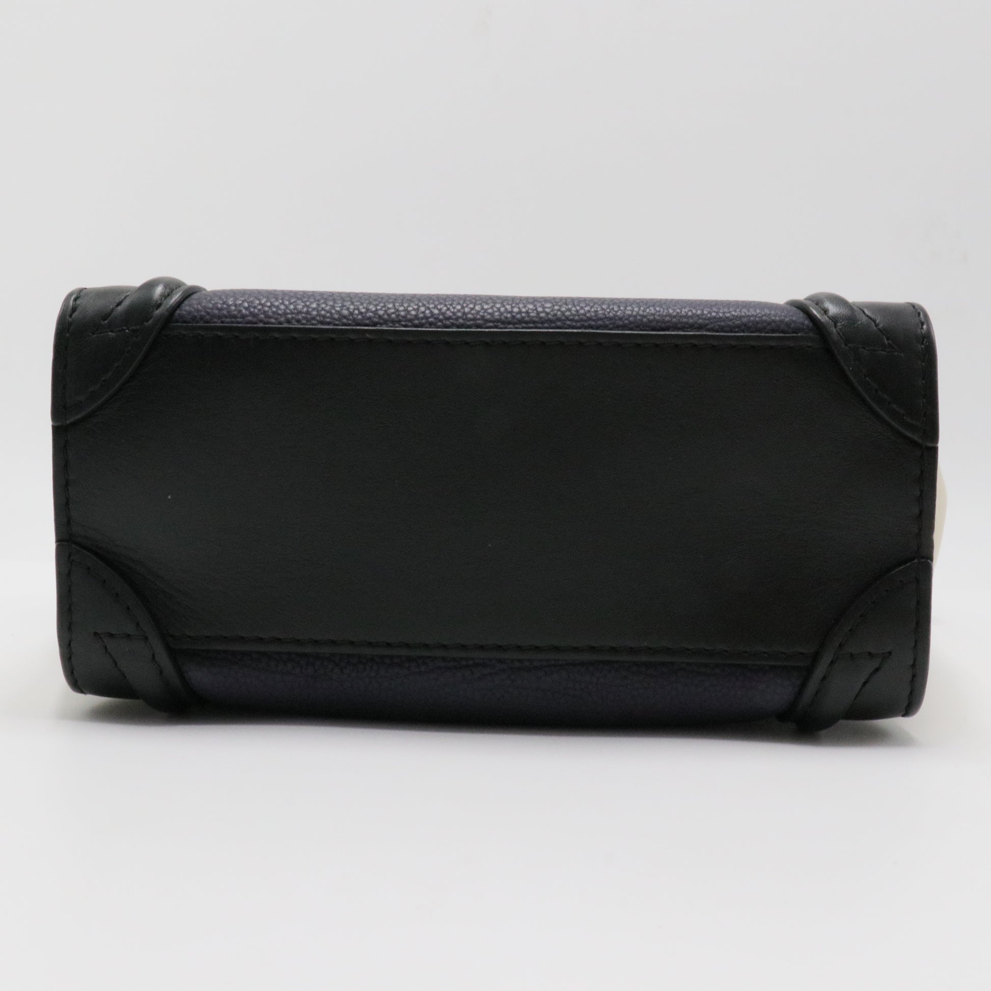 Bicolor Luggage Bag Canvas and Leather Mini