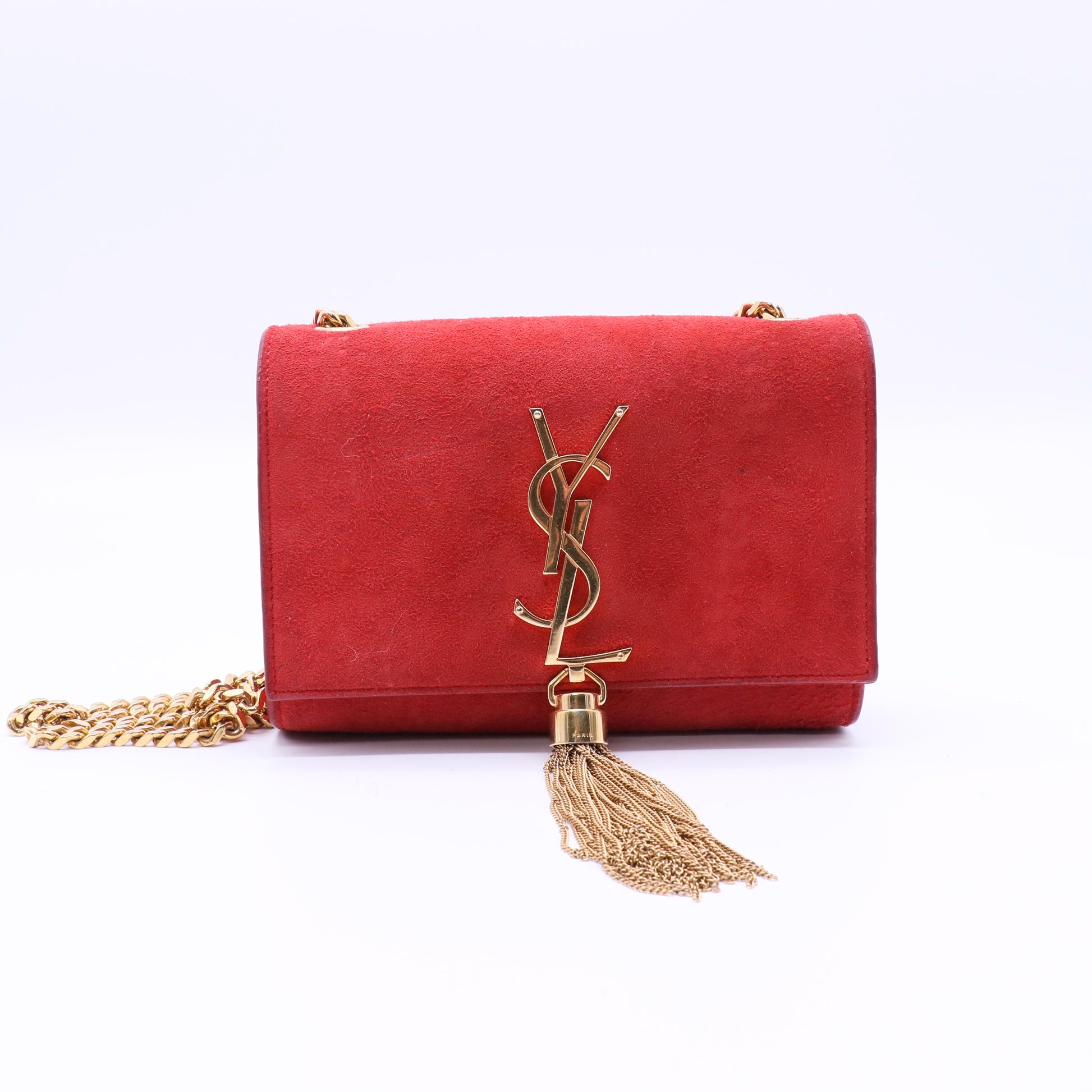 Yves Saint Laurent Black Suede Small Kate Tassel Bag twins LDJ3978