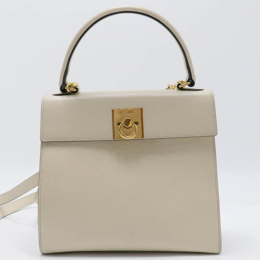 Gancini Top Handle Bag Leather