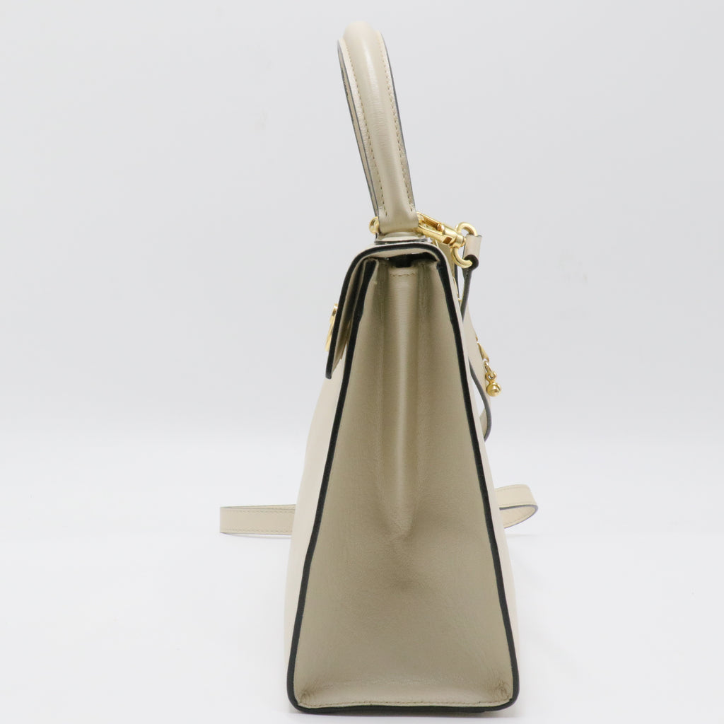 Gancini Top Handle Bag Leather