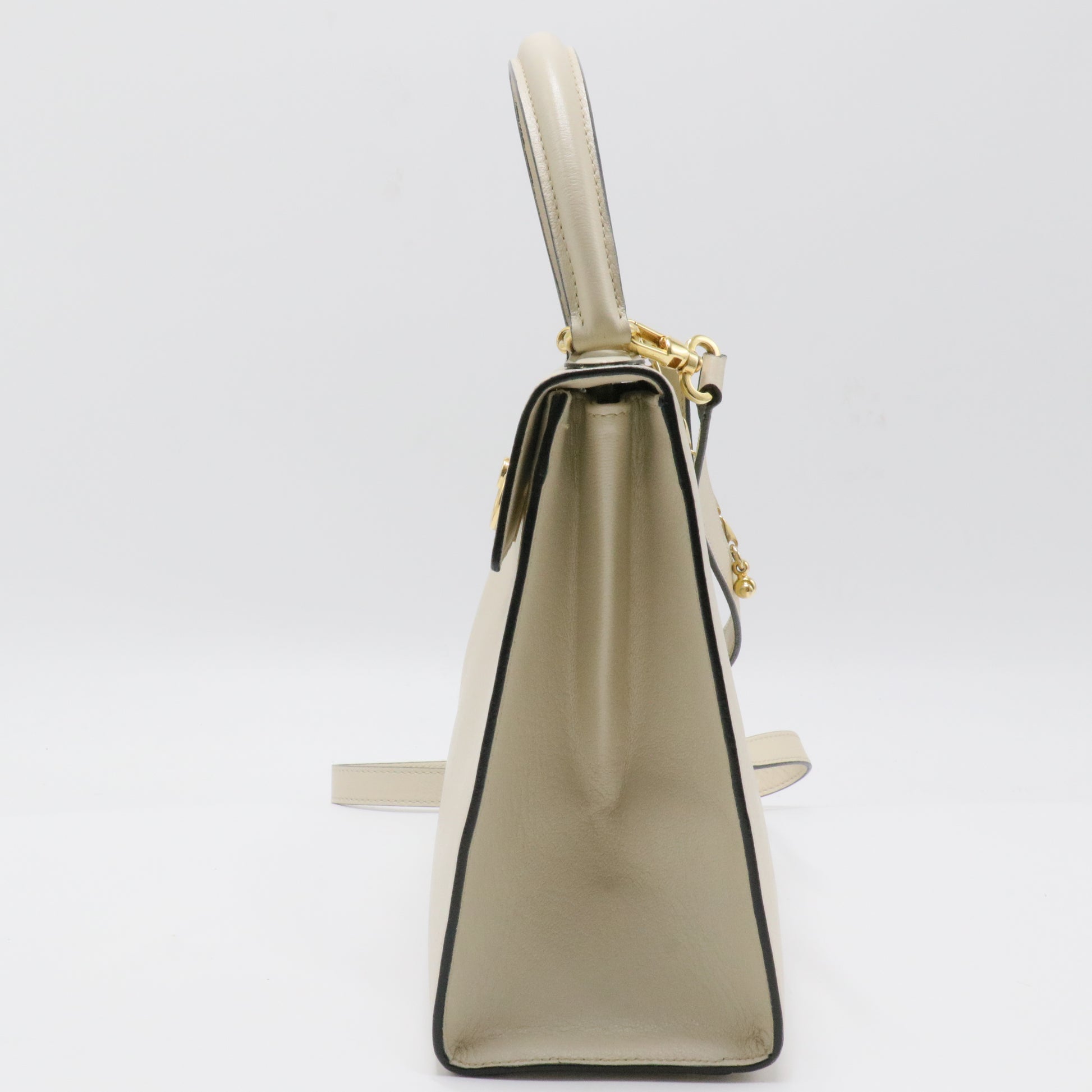 Gancini Top Handle Bag Leather