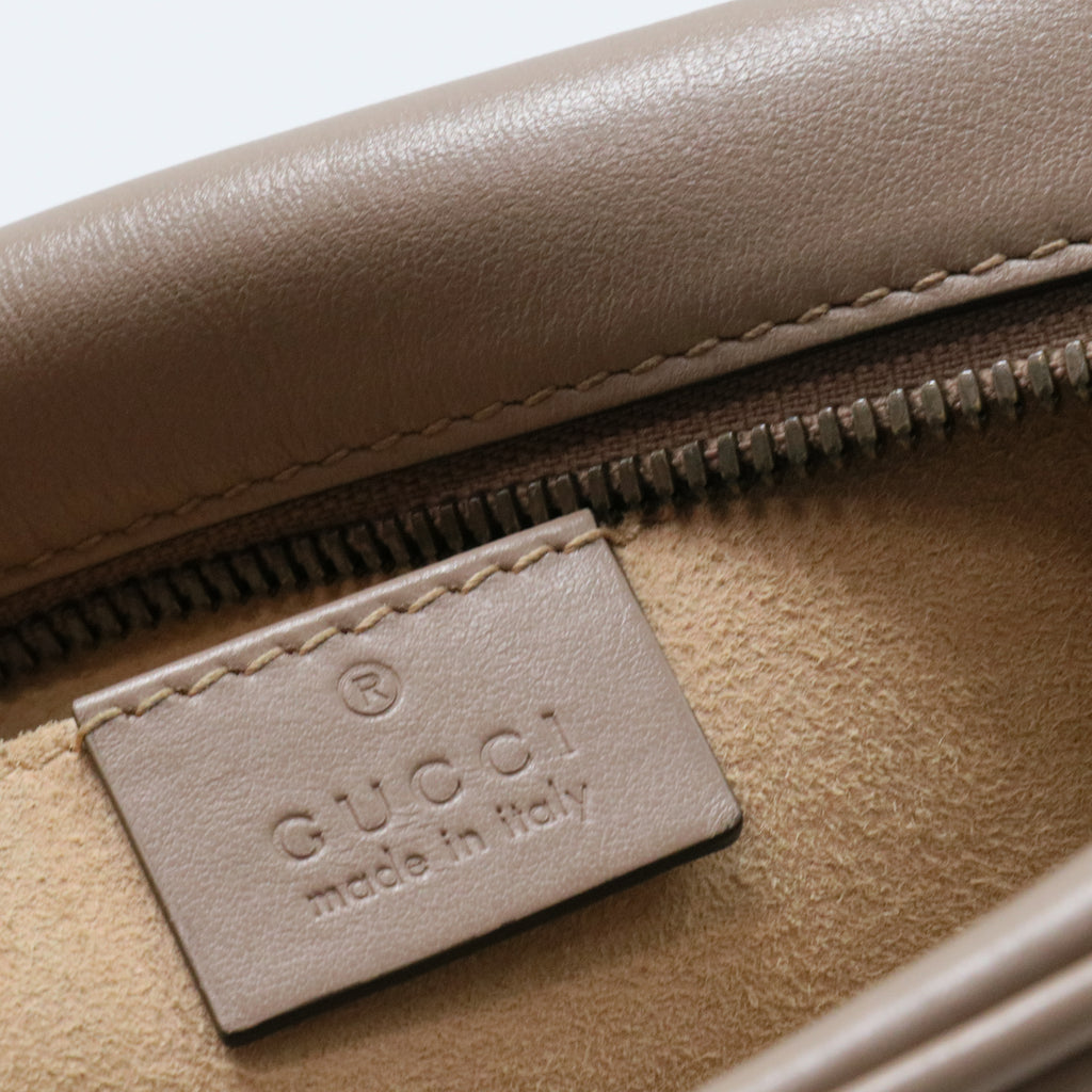 Calfskin Matelasse Small GG Marmont Chain Shoulder Bag Porcelain Rose