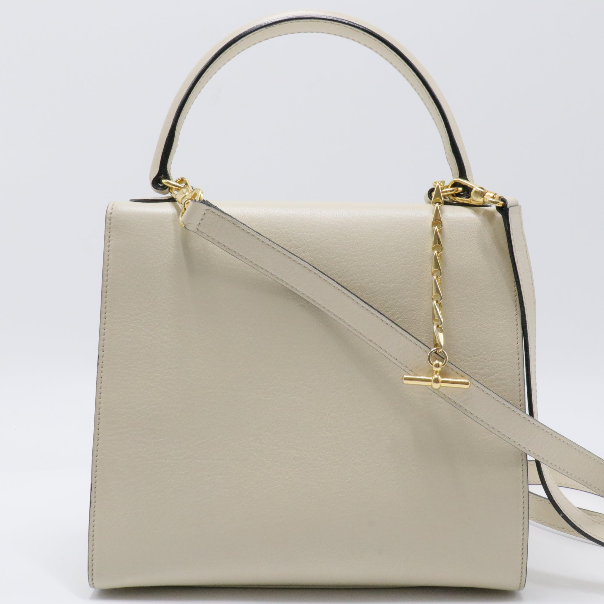 Gancini Top Handle Bag Leather