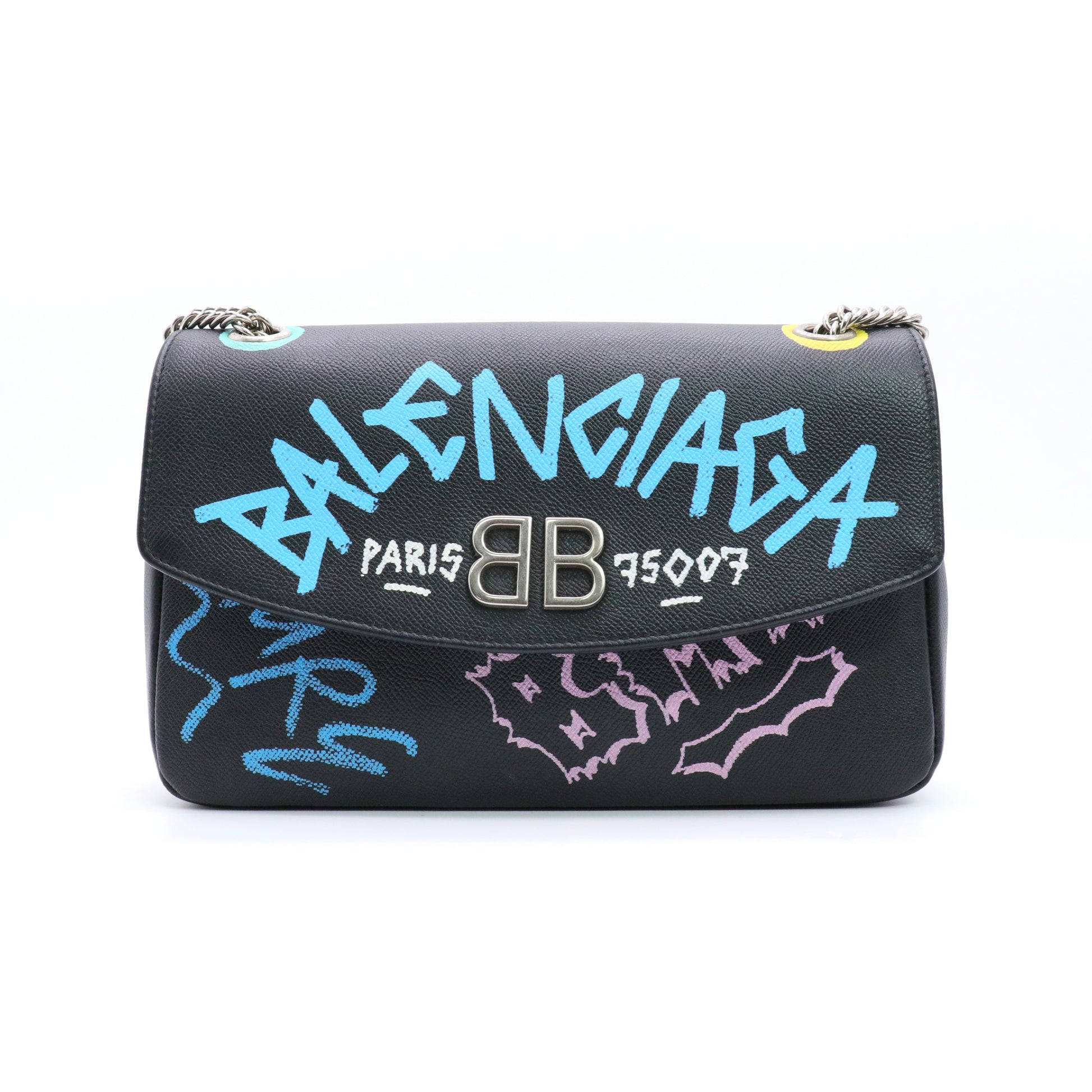BB Round leather handbag for Gisel