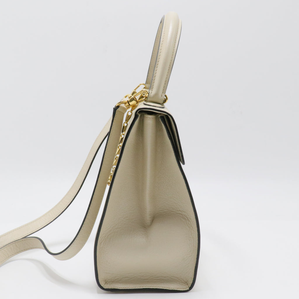 Gancini Top Handle Bag Leather