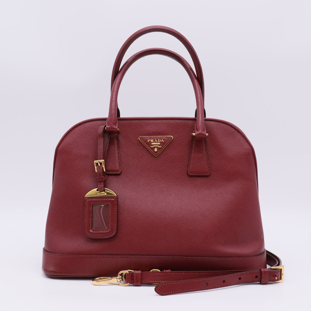 Prada Saffiano Lux Medium Open Promenade Dome Tote B22969