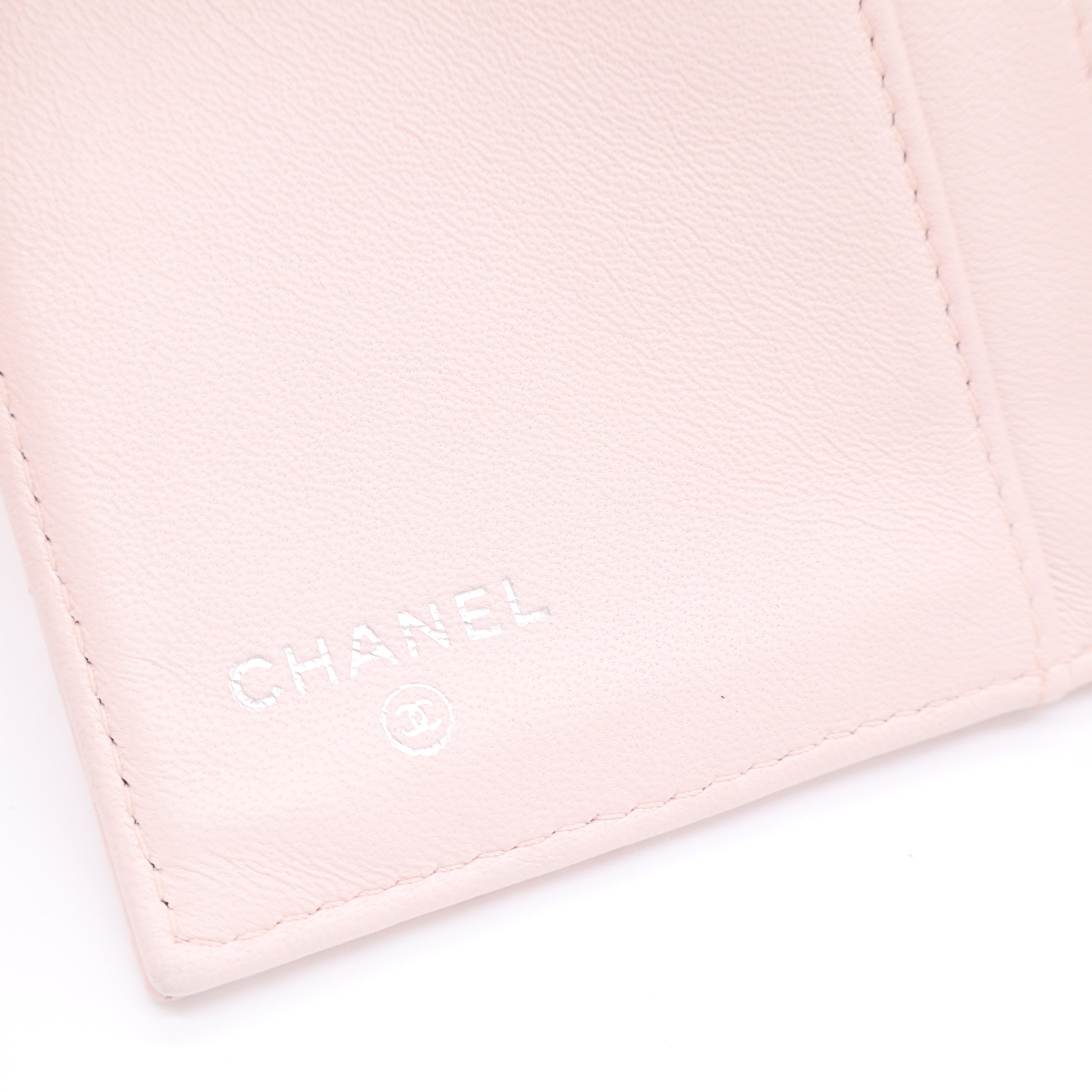 Caviar Quilted Large Gusset Flap Wallet Light Pink