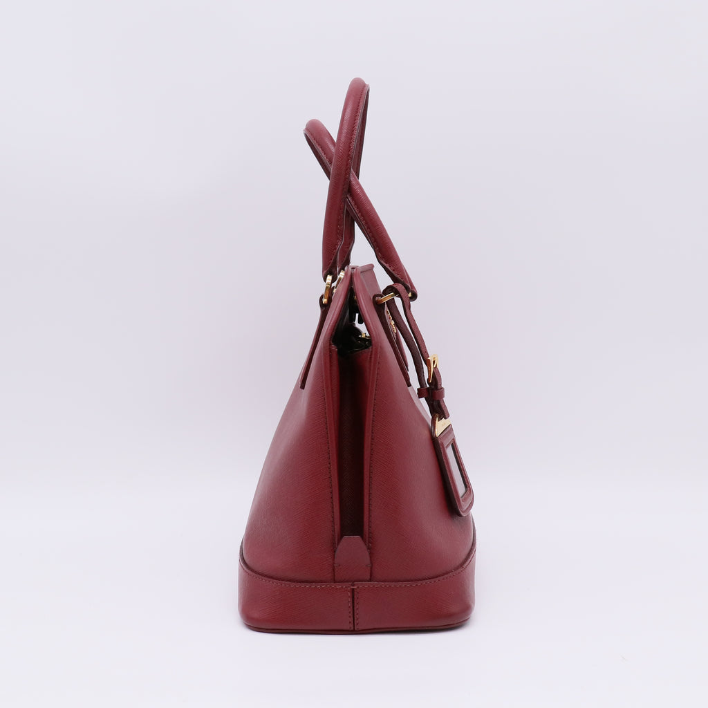 Prada Saffiano Lux Medium Open Promenade Dome Tote B22969