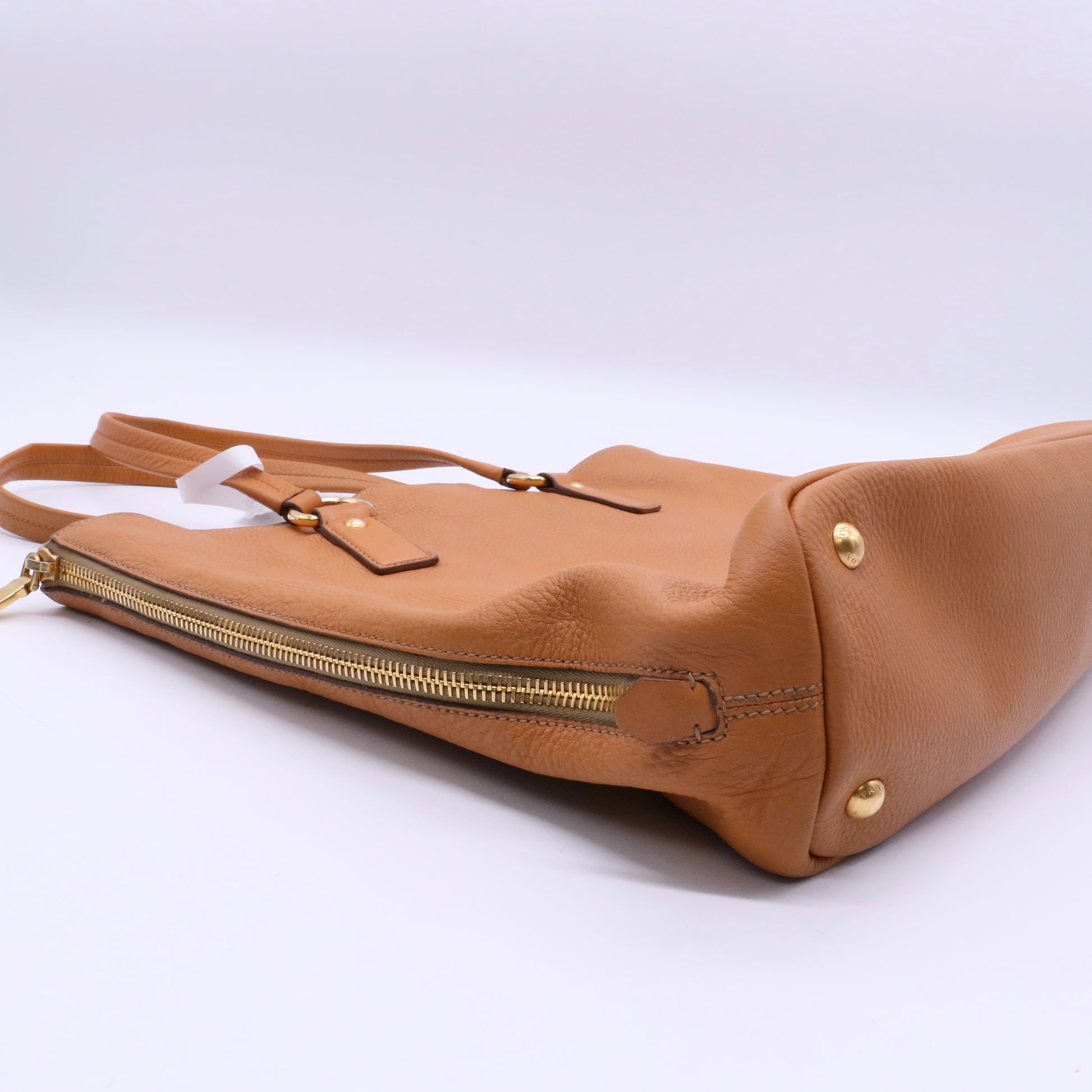 Side Zip Shopper Tote Vitello Daino Large Twins B20818