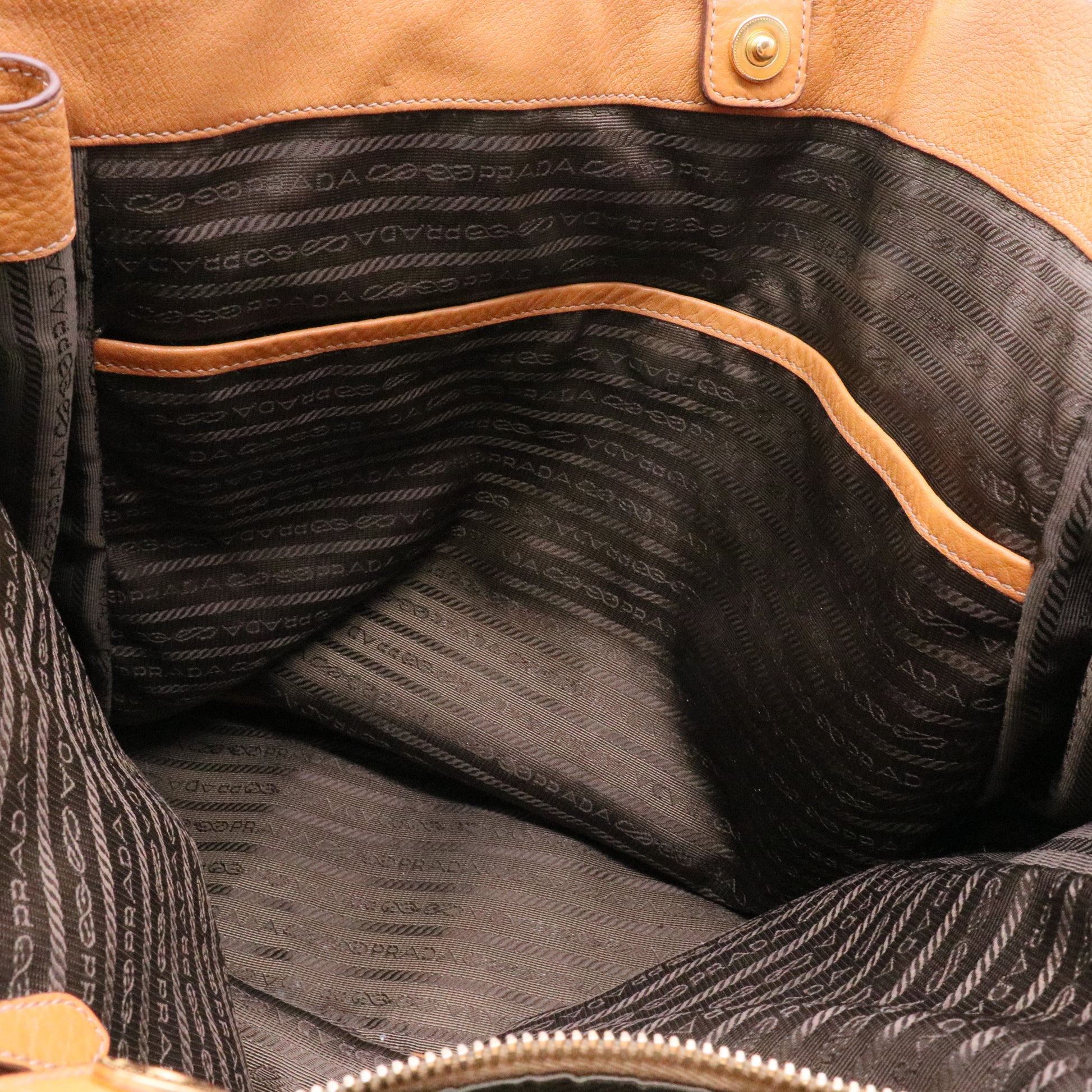 Side Zip Shopper Tote Vitello Daino Large Twins B20818