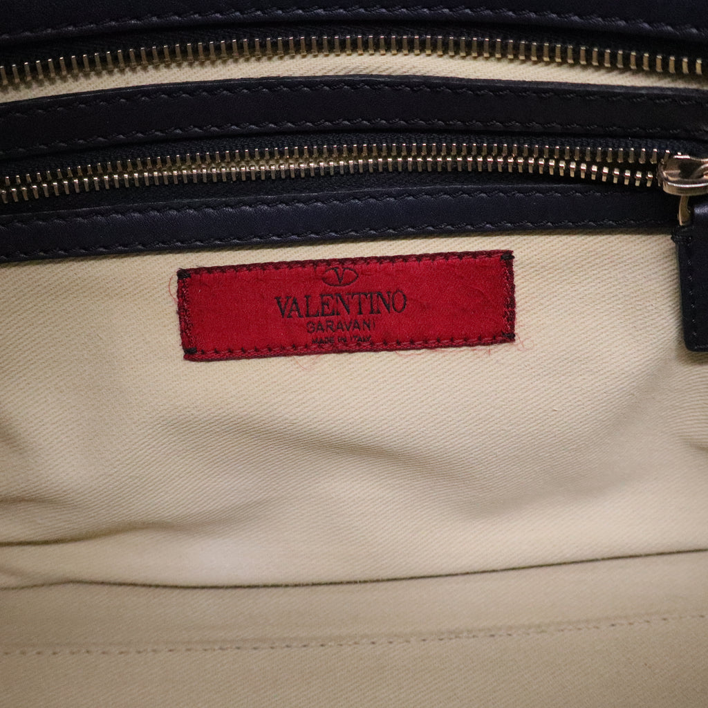 Vitello Small Rockstud Double Handle Tote