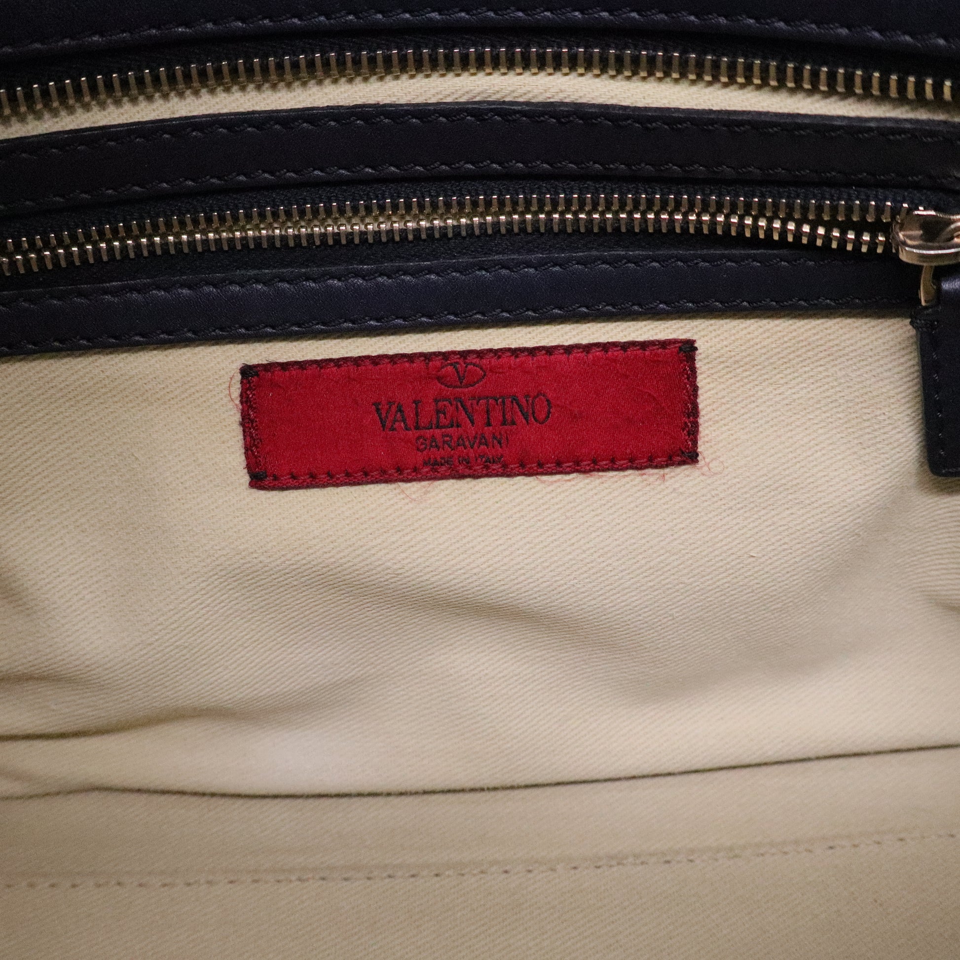 Vitello Small Rockstud Double Handle Tote