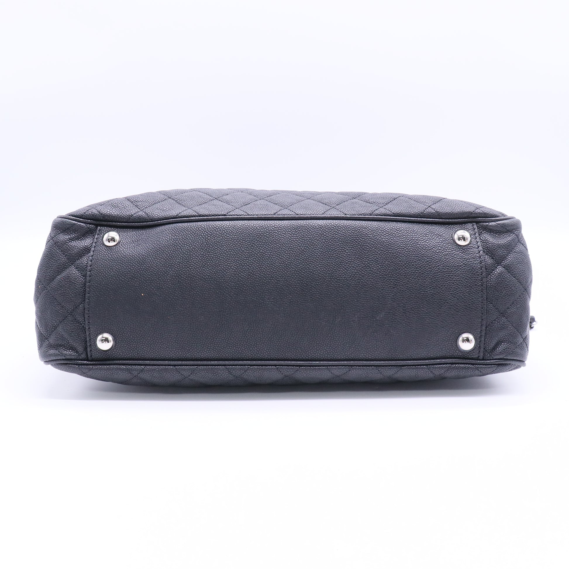 Caviar Quilted Large Urban Companion Top Handle Shopping Tote Black Twins LDJ2824