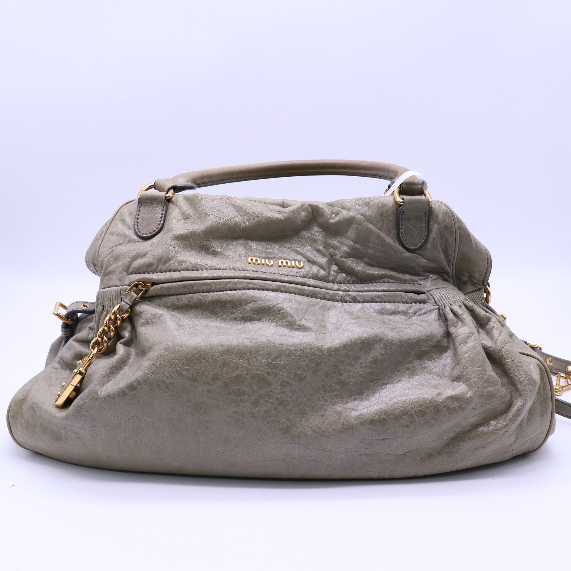 Miu Miu Astro Nappa Leather Charm Satchel Bag B21230