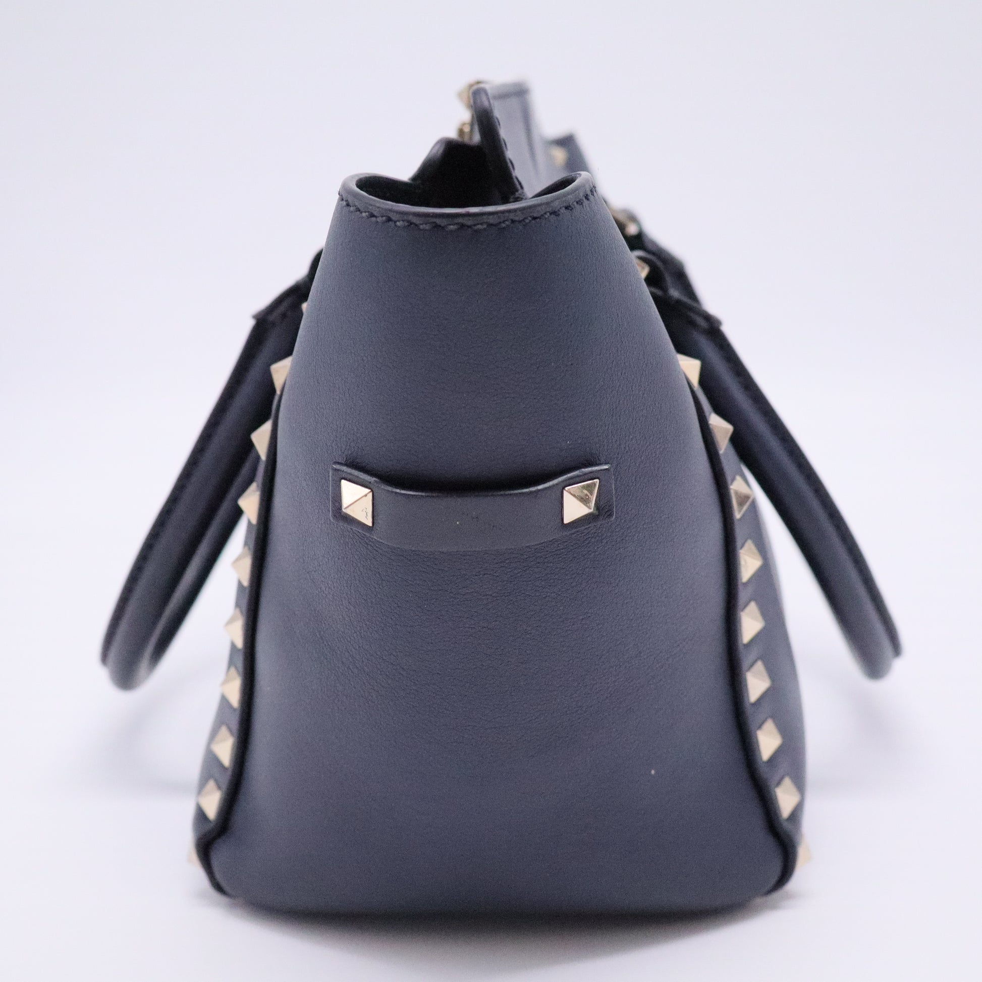 Vitello Small Rockstud Double Handle Tote