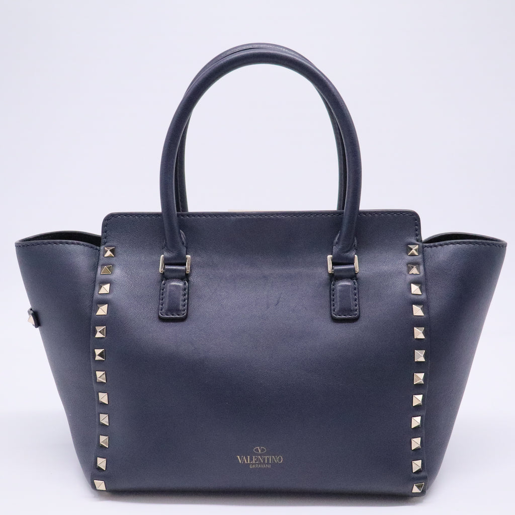 Vitello Small Rockstud Double Handle Tote