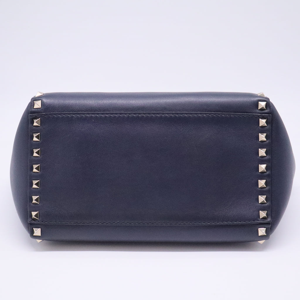 Vitello Small Rockstud Double Handle Tote