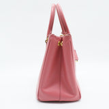 Double Zip Lux Tote  Saffiano Leather Small