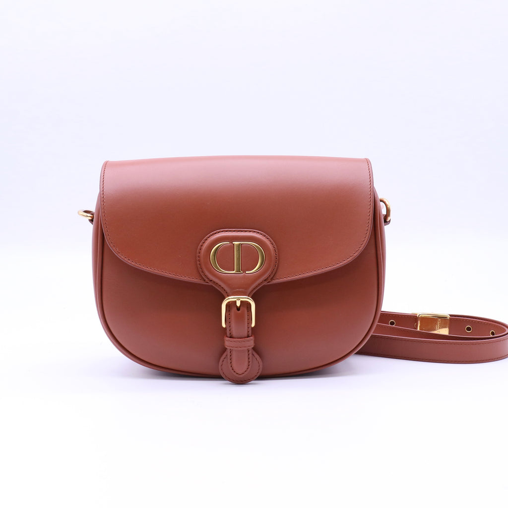 Dior Brown Leather Medium Bobby Shoulder Bag twins B21942