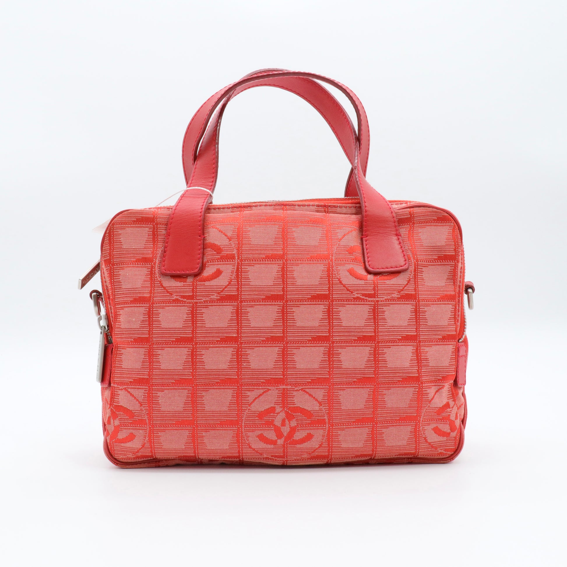 Nylon Small Travel Tote Red twins